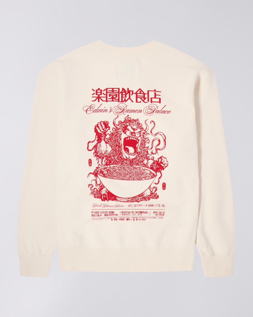 EDWIN Ramen Palace Sweat Whisper Bianco