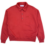 FRESH Mike Cotton Polo Sweatshirt in Brick Red