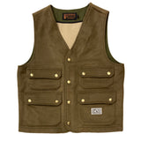 THE QUARTERMASTER Hunter Wool Vest Brown