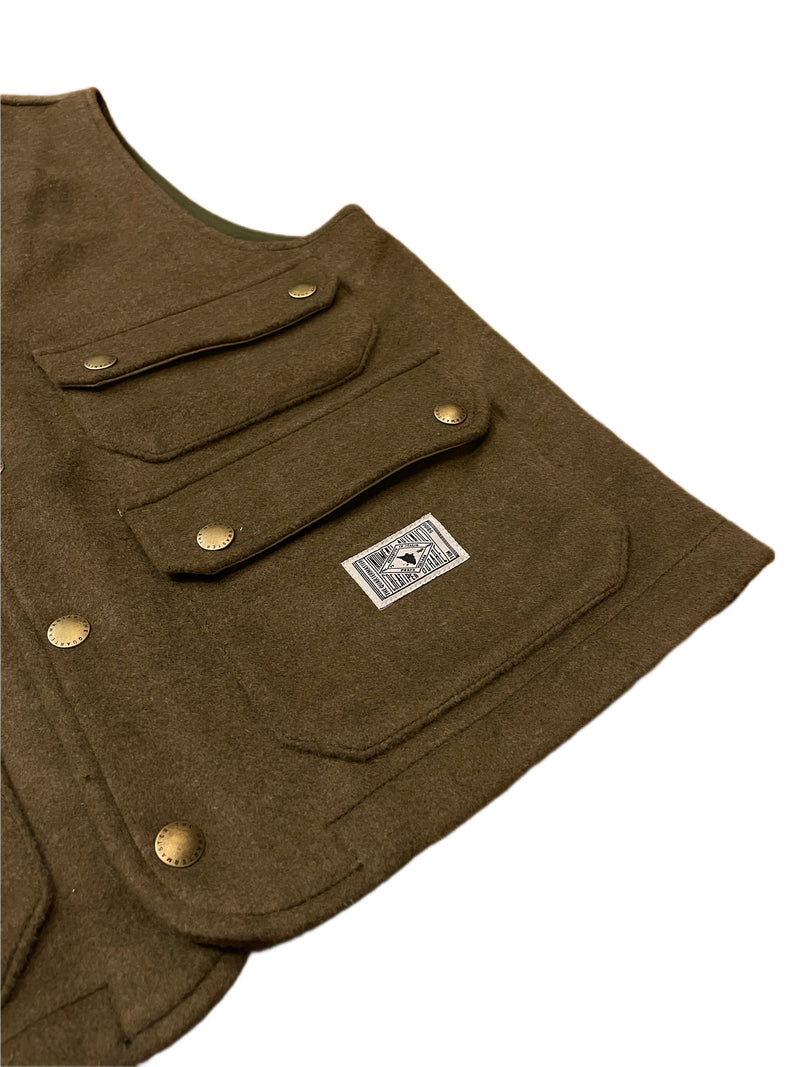 THE QUARTERMASTER Hunter Wool Vest Brown