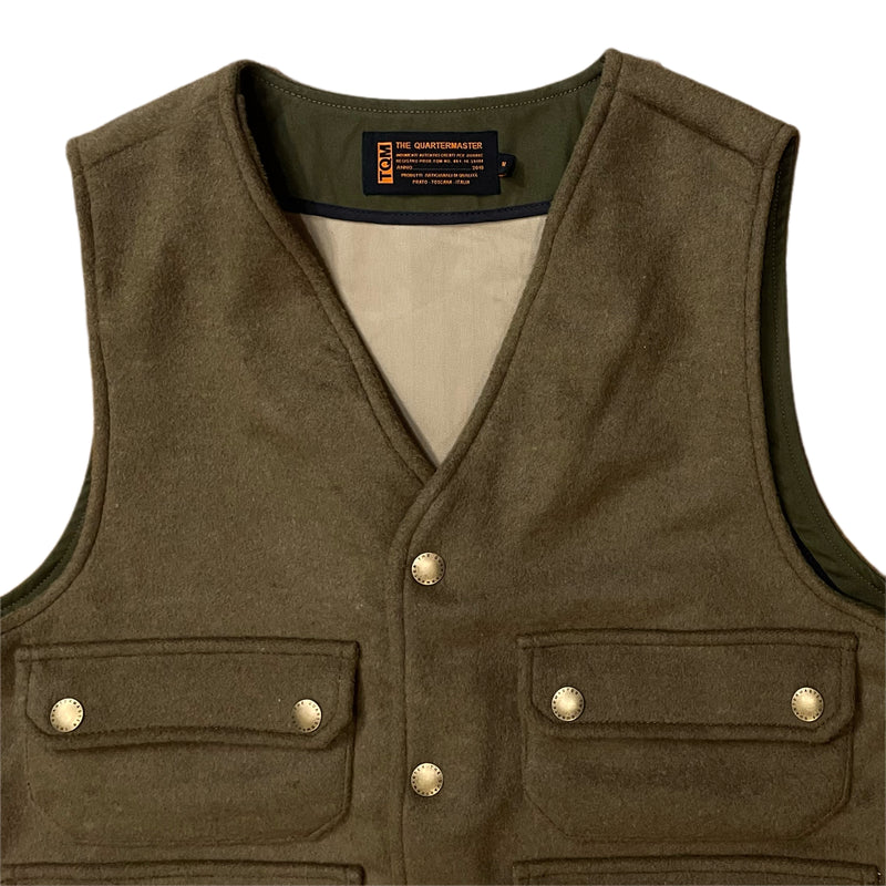 THE QUARTERMASTER Hunter Wool Vest Brown