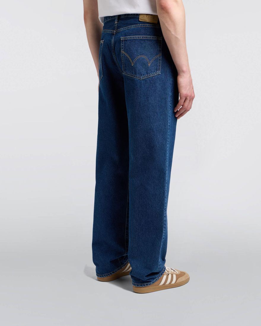 EDWIN Loose Jeans Blue Mid Used Made In Japan