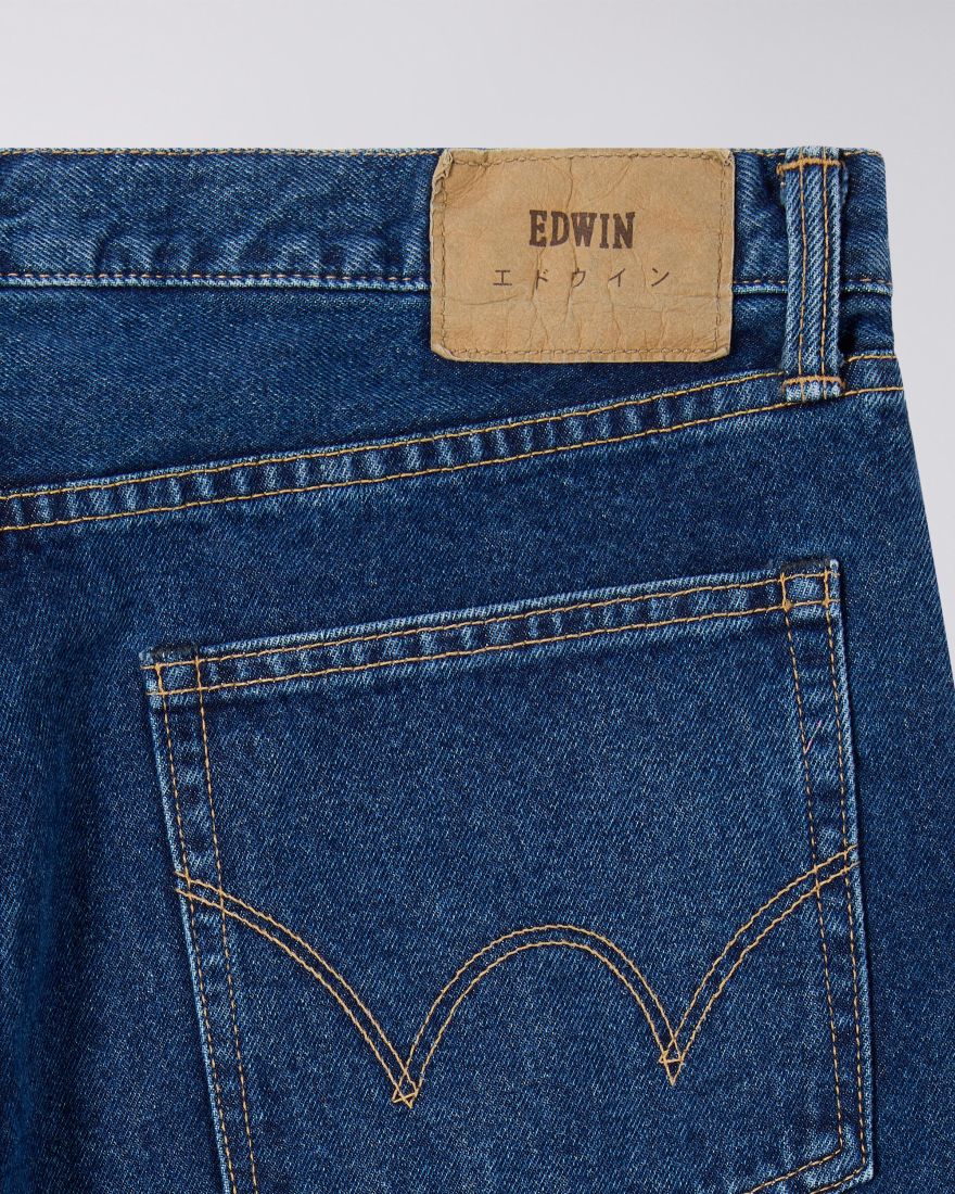 EDWIN Loose Jeans Blue Mid Used Made In Japan