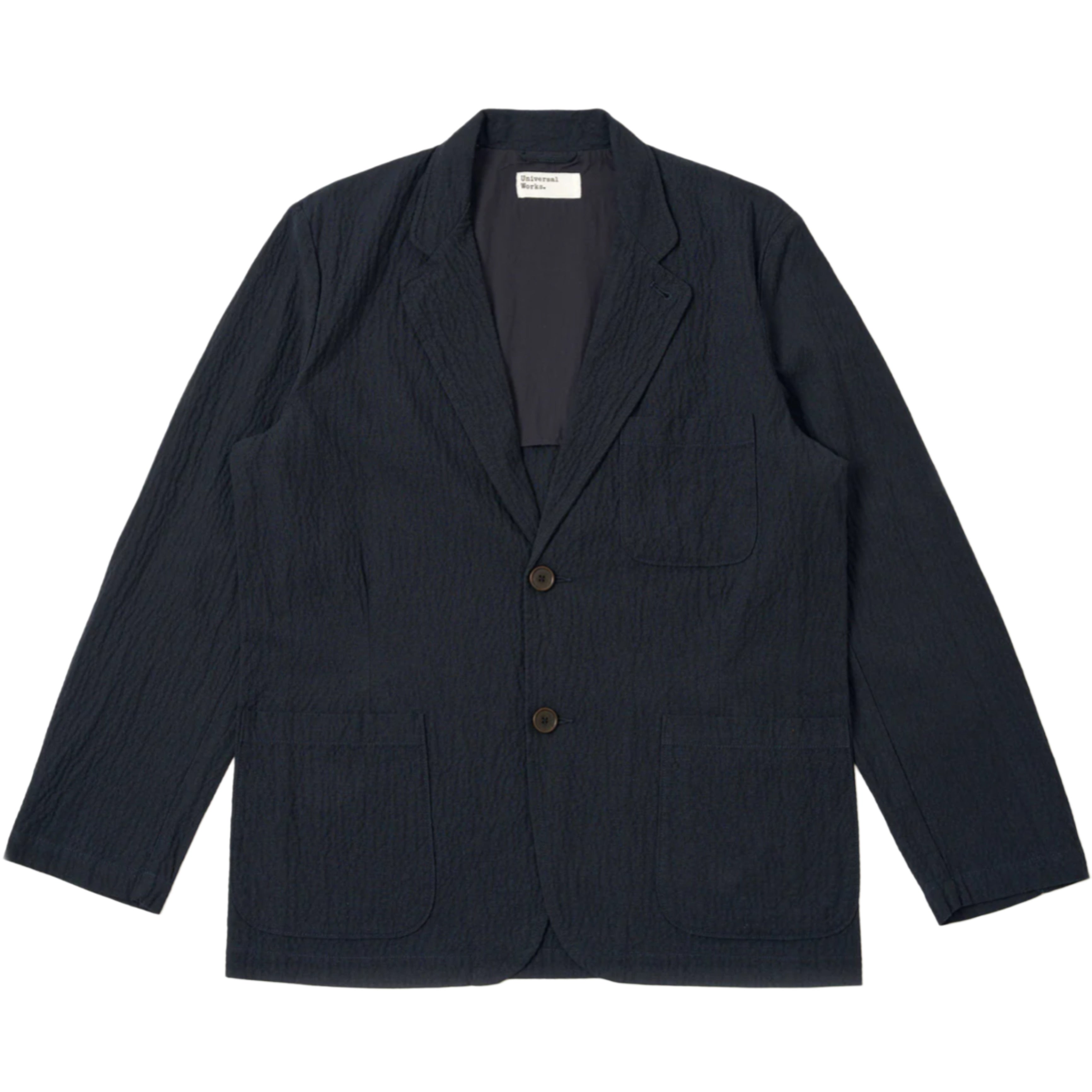 UNIVERSAL WORKS Dark Navy Ospina Cotton Two Button Jacket