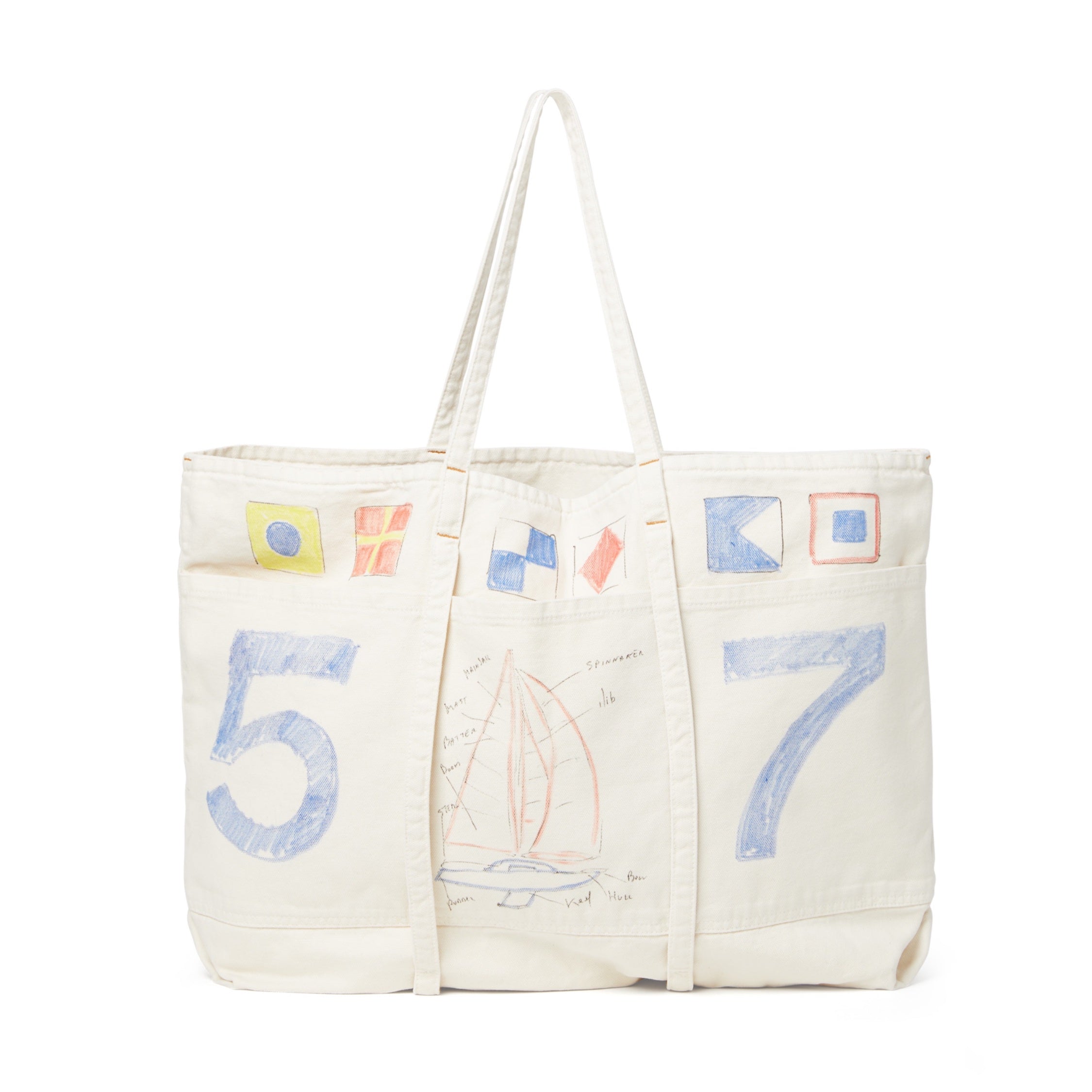 PRESIDENT'S Tote Bag In SW Ecru Canvas Hand Paint