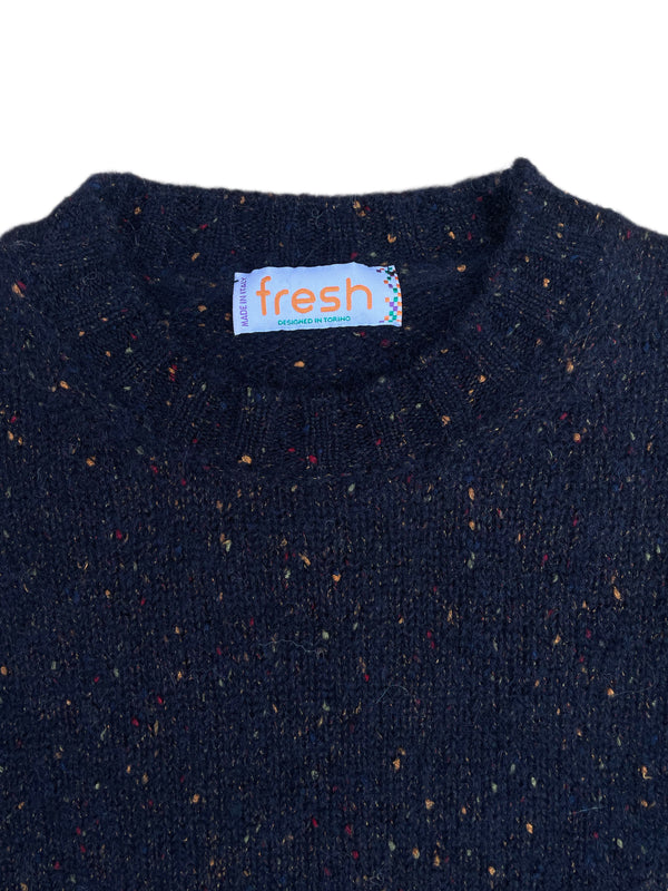 FRESH Bruce Crew Neck Wool Sweater Navy