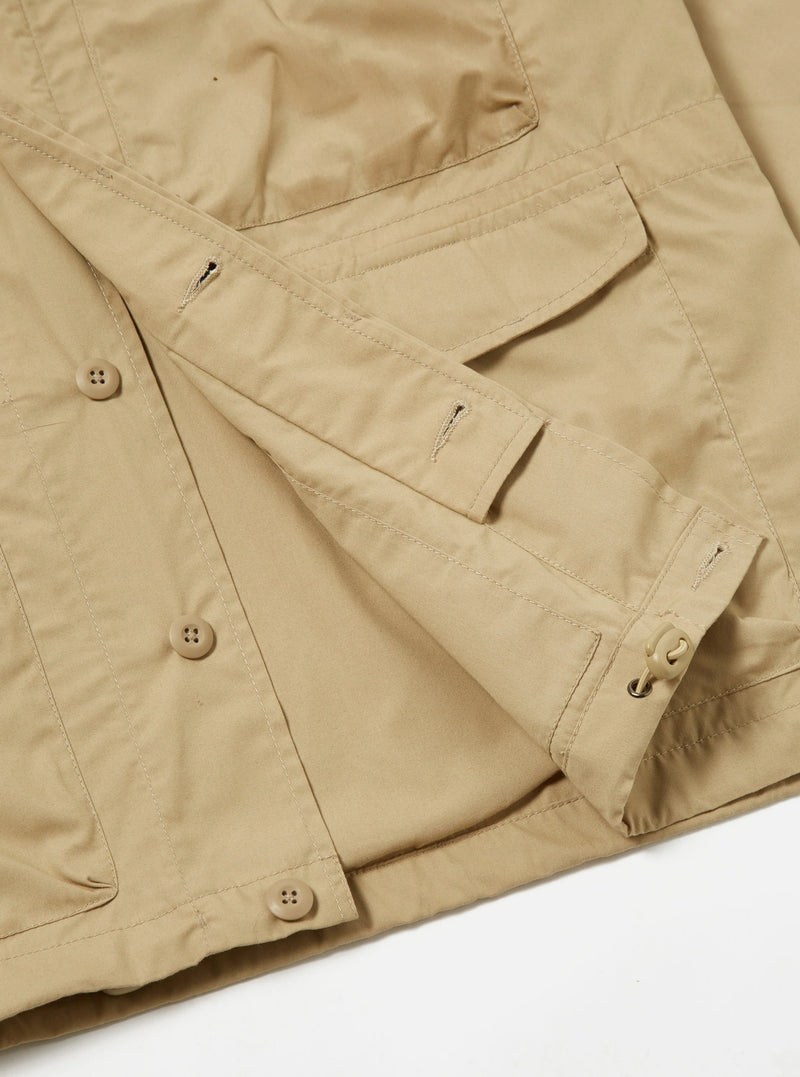 UNIVERSAL WORKS Parachute Field Jacket In Sand Recycled Poly Tech
