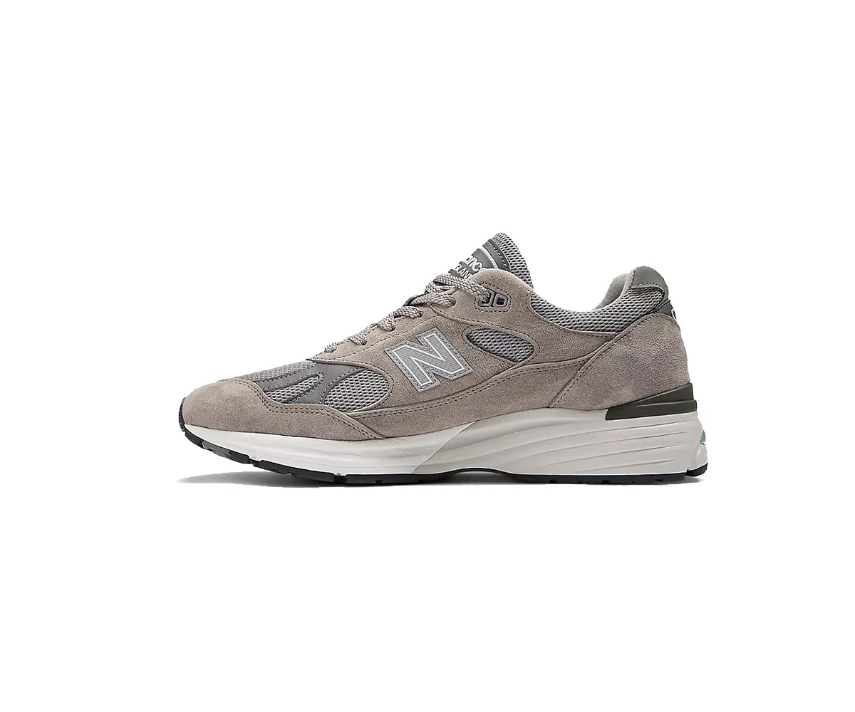 Scarpe NEW BALANCE Made in UK 991v2 in tortora con lega e argento 