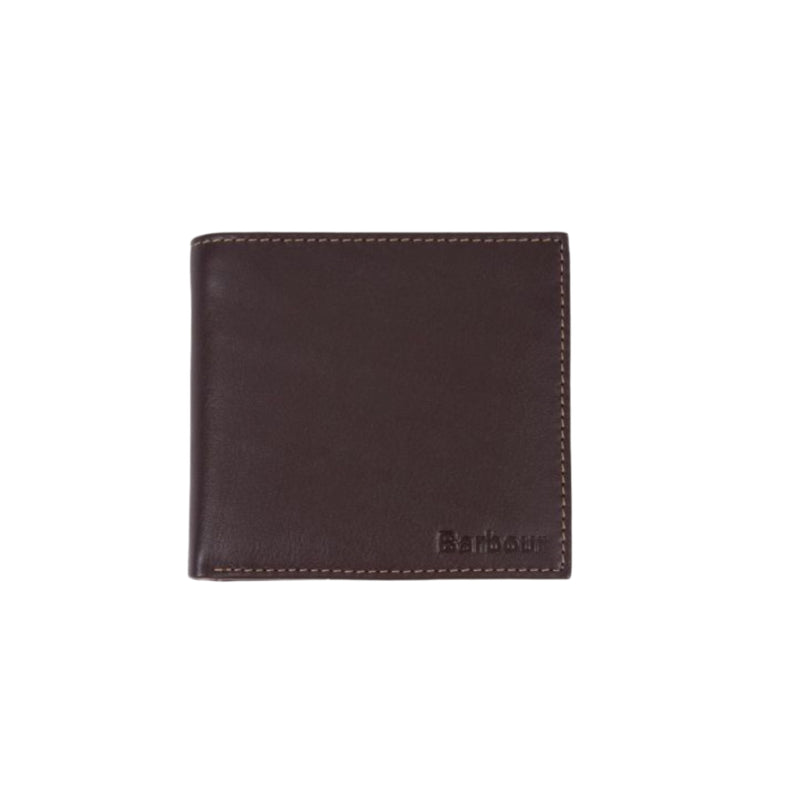 BARBOUR Elvington Leather Billfold Coin Brown Tan