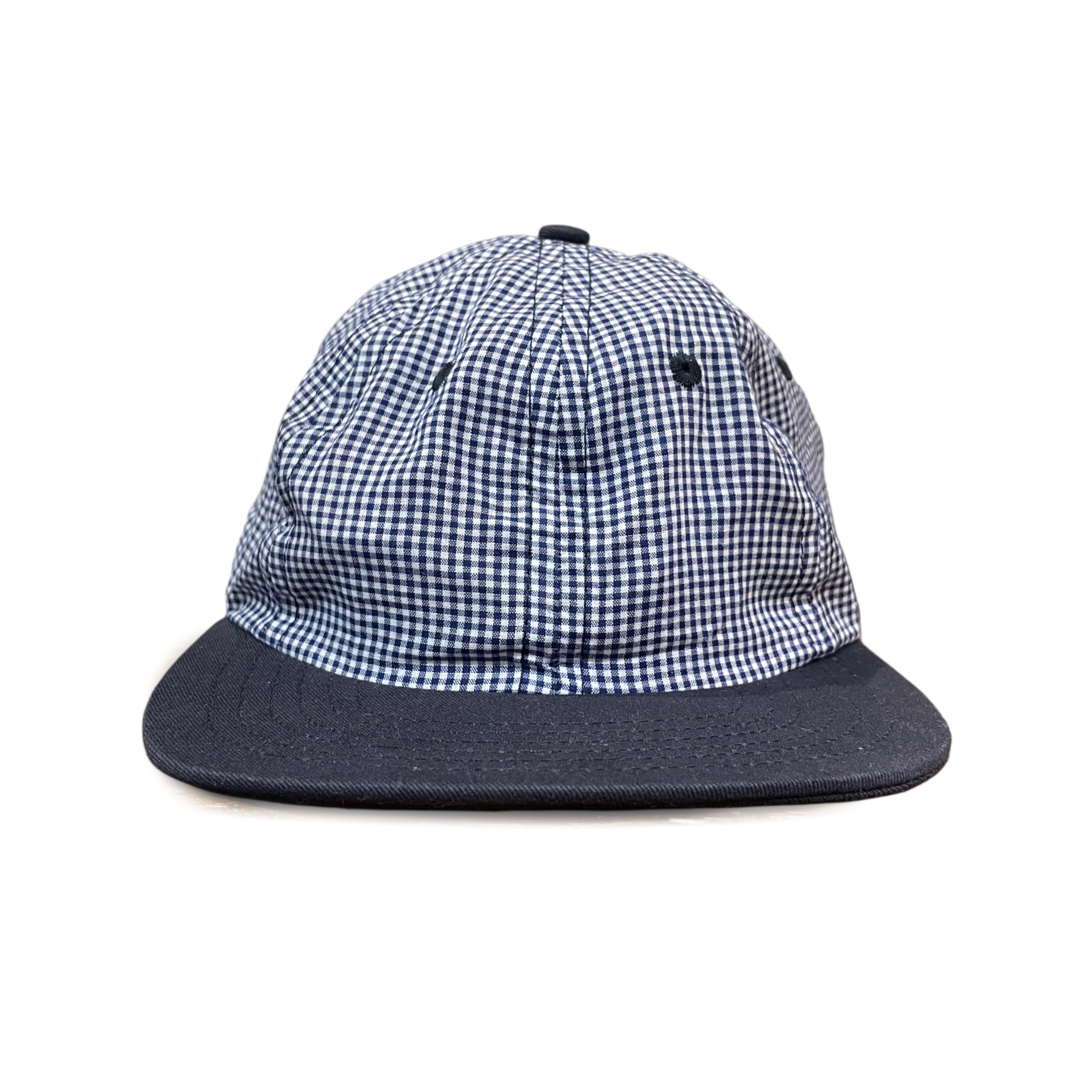 LITE YEAR Cappellino a quadretti a sei pannelli blu navy