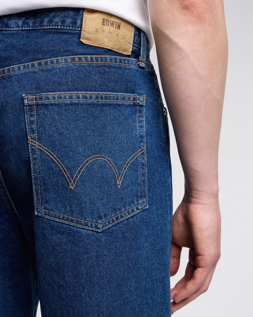 EDWIN Loose Jeans Blue Mid Used Made In Japan