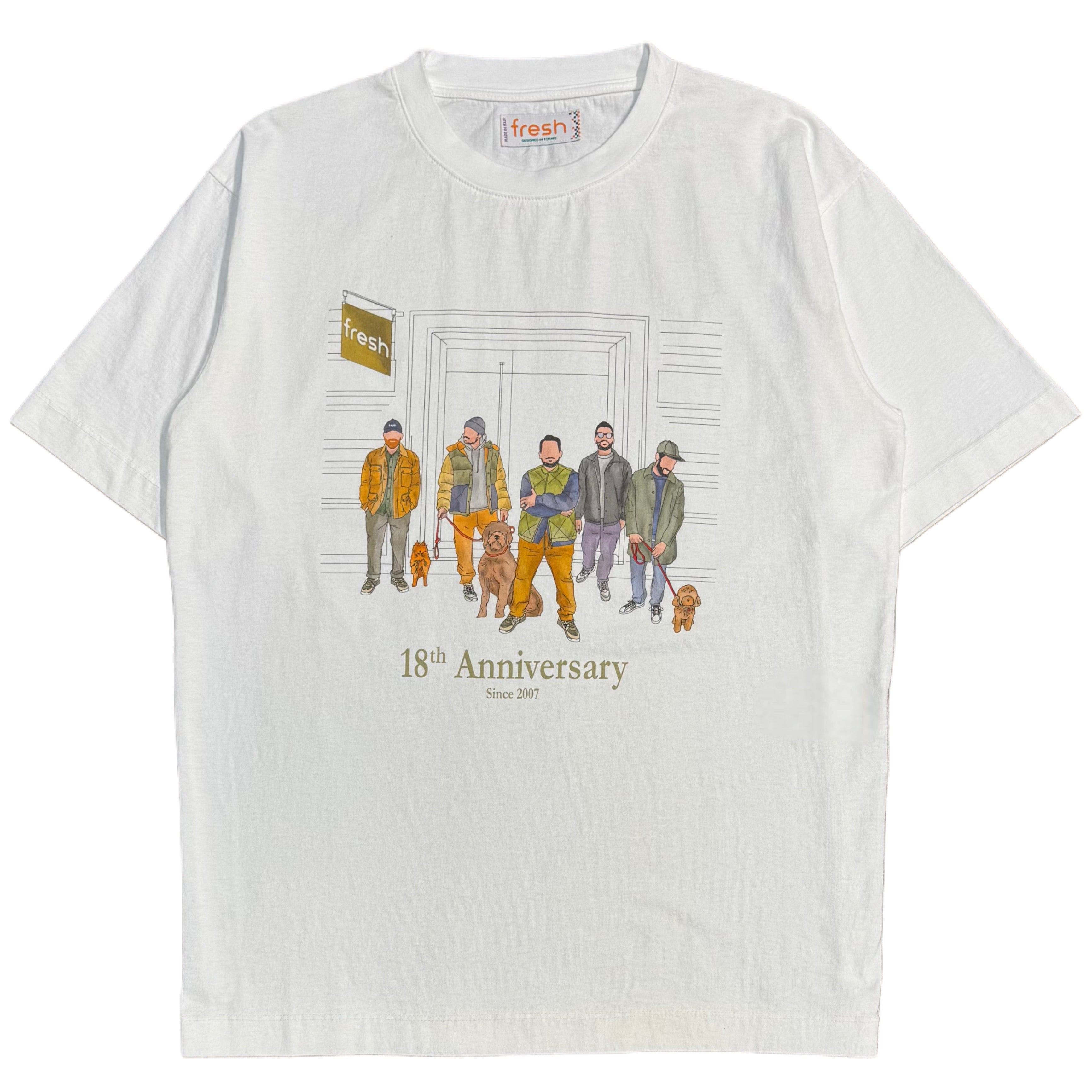 FRESH 18th Anniversary Cotton Tee in White
