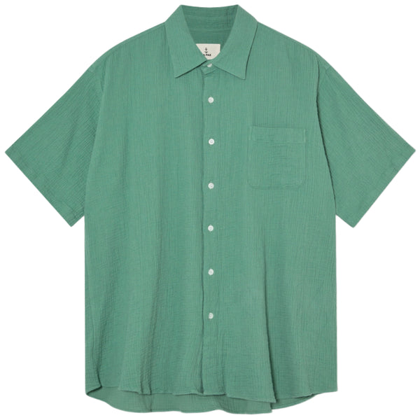 LA PAZ Roque Short Sleeves Seerksuker Shirt Green Bay