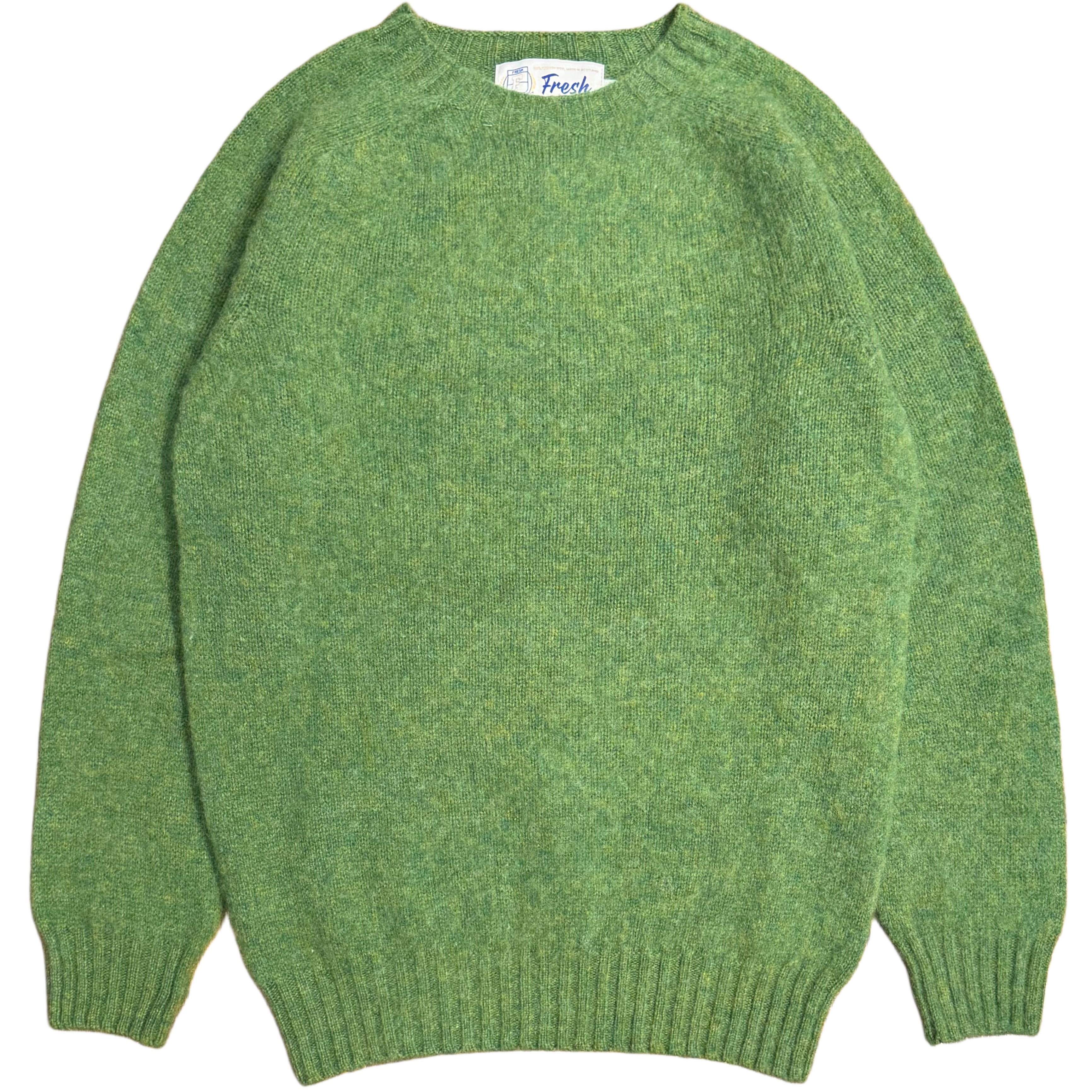 FRESH Sean Shaggy Shetland Wool Jumper In Baize