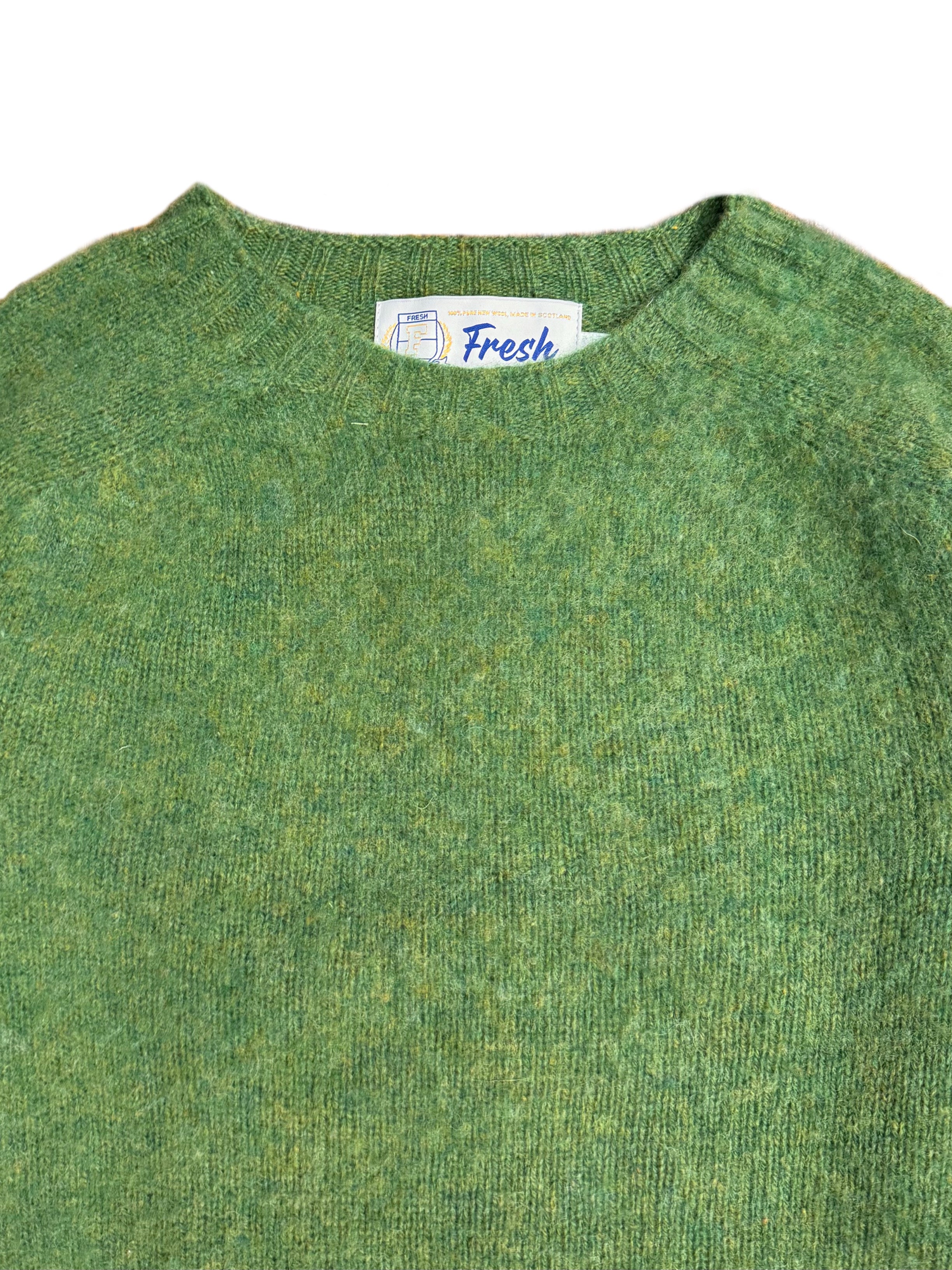 FRESH Sean Shaggy Shetland Wool Jumper In Baize