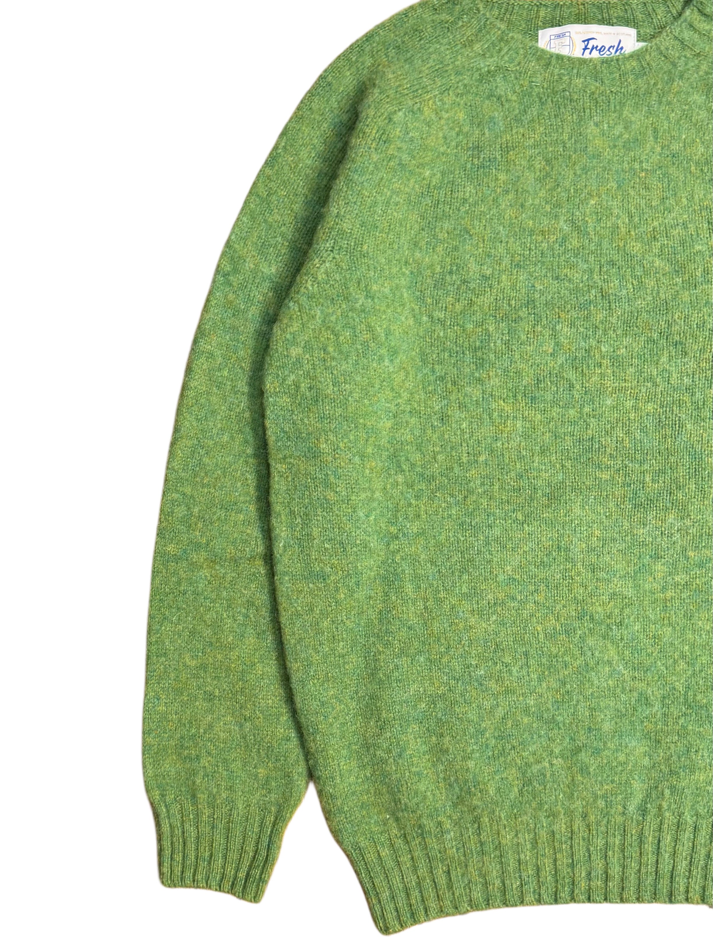 FRESH Sean Shaggy Shetland Wool Jumper In Baize