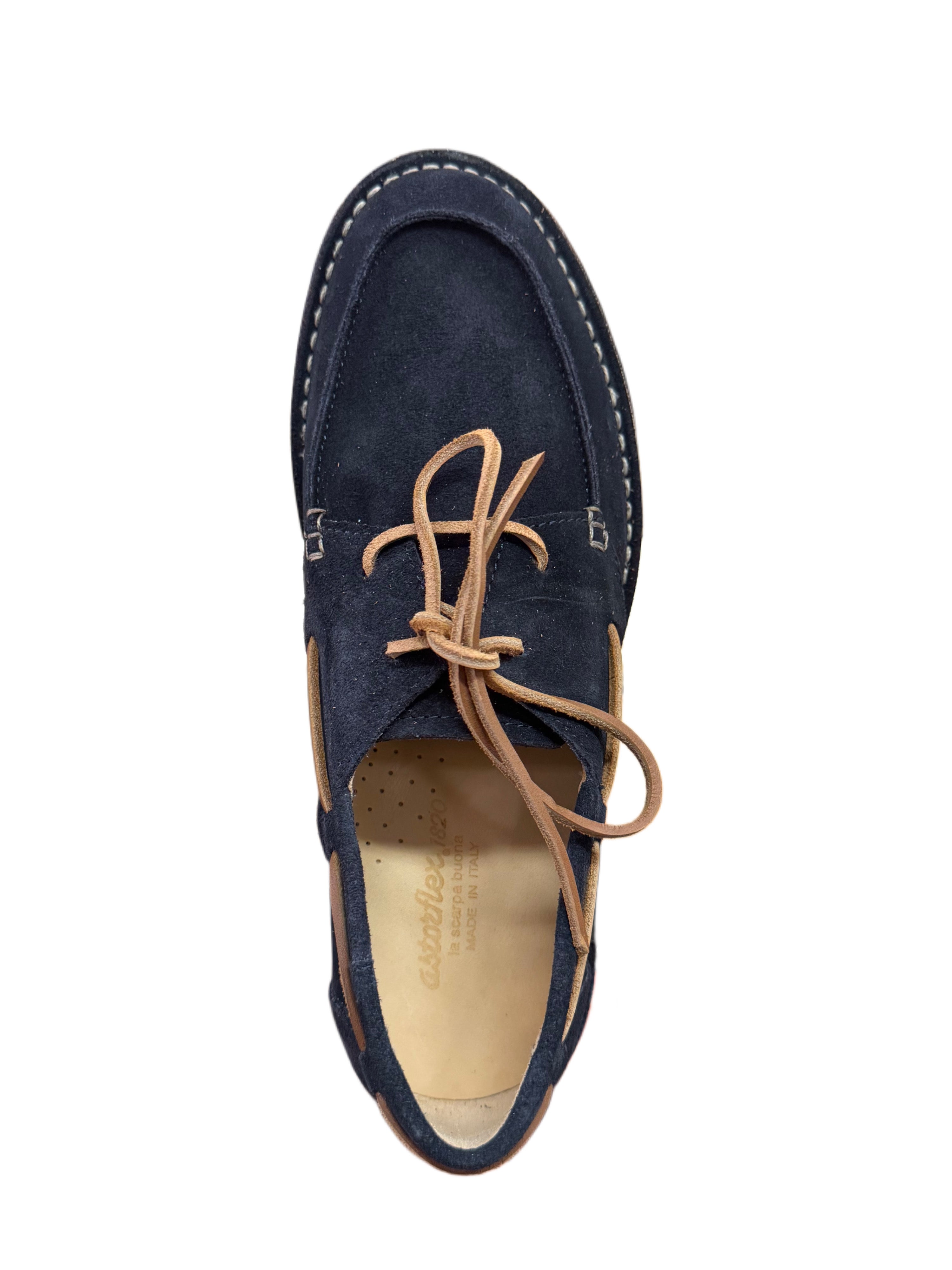 Scarpe da barca in pelle scamosciata Dockflex ASTORFLEX in blu navy