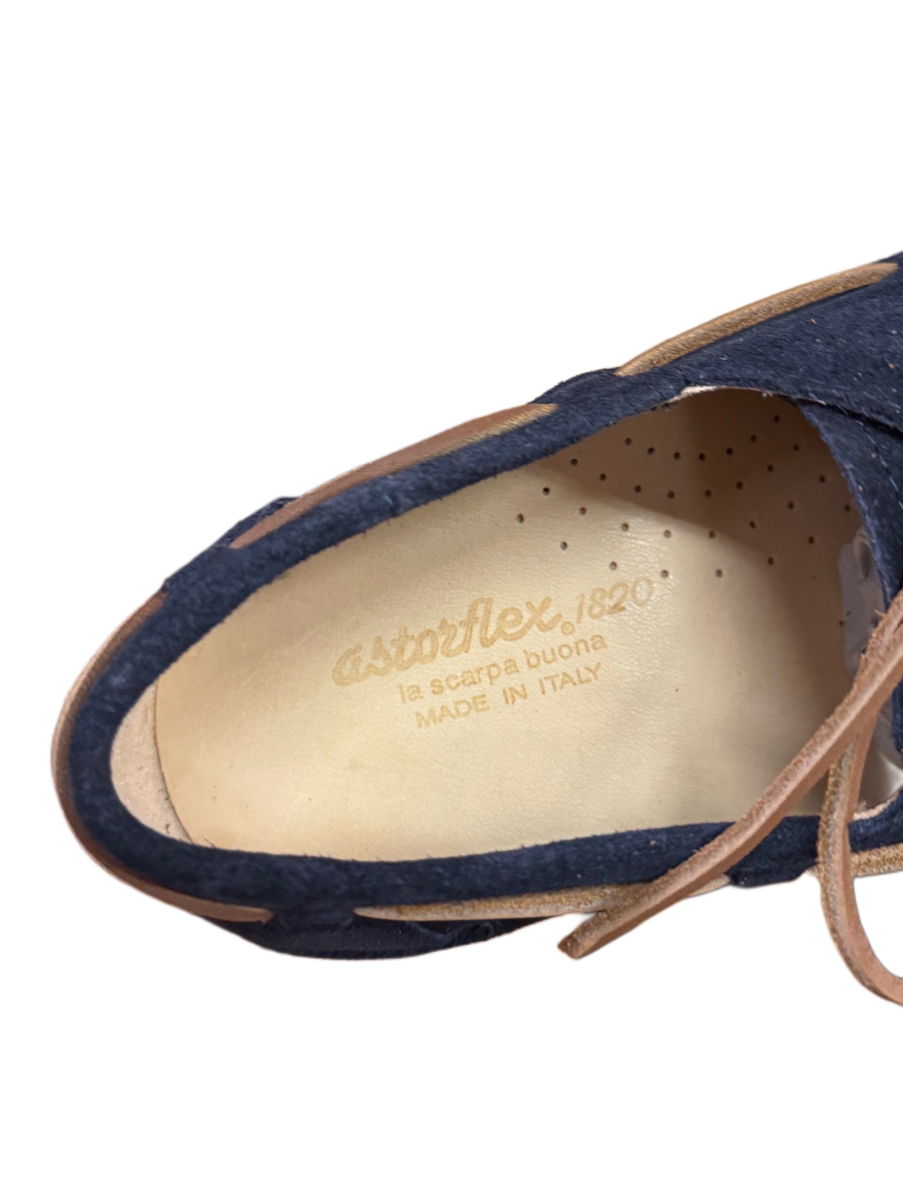 Scarpe da barca in pelle scamosciata Dockflex ASTORFLEX in blu navy