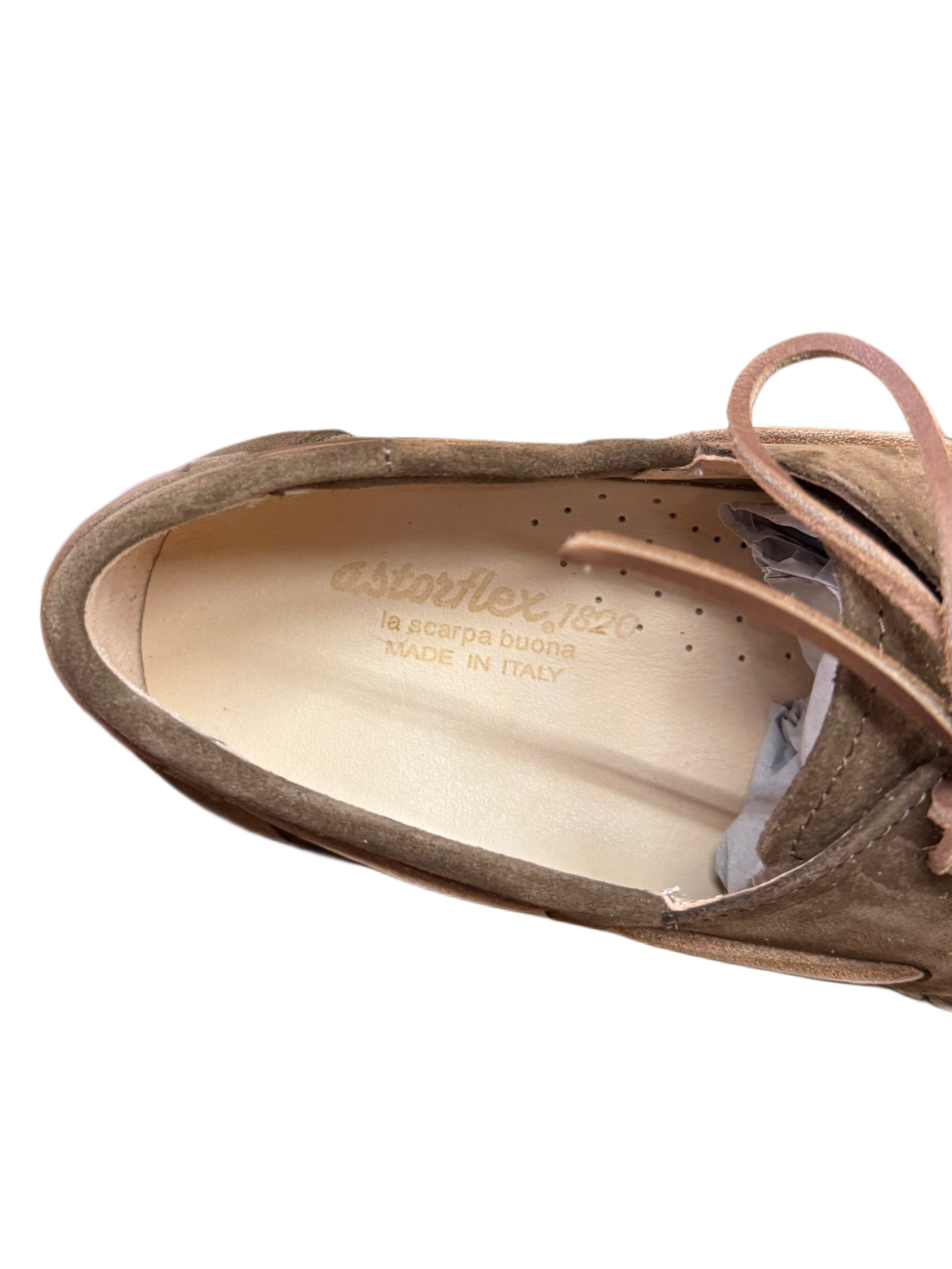 ASTORFLEX Dockflex Suede Boat Shoes in Dark Khaki