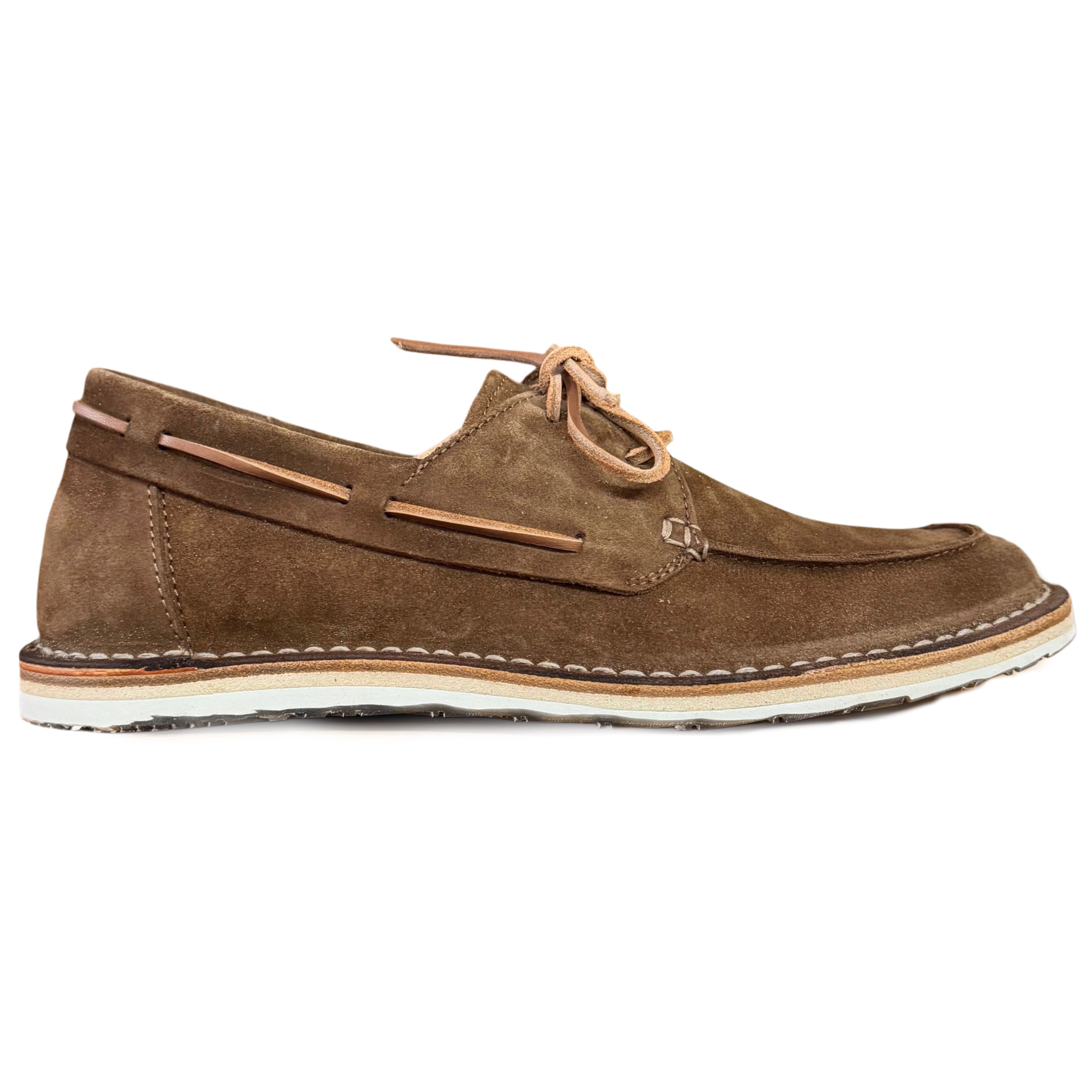 ASTORFLEX Dockflex Suede Boat Shoes in Dark Khaki