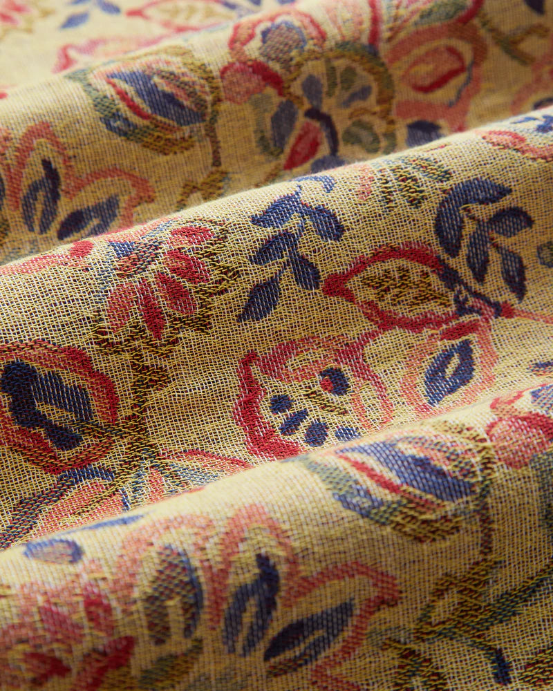 PORTUGUESE FLANNEL Tapestry Flowers Short Sleeve Shirt