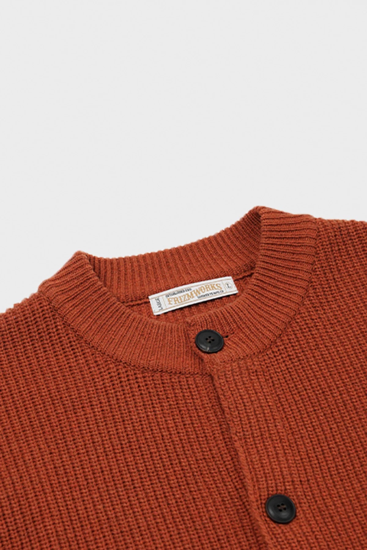 FRIZMWORKS Heavy Wool Round Cardigan Brick