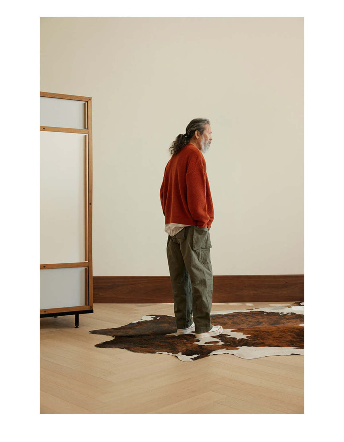 FRIZMWORKS Heavy Wool Round Cardigan Brick