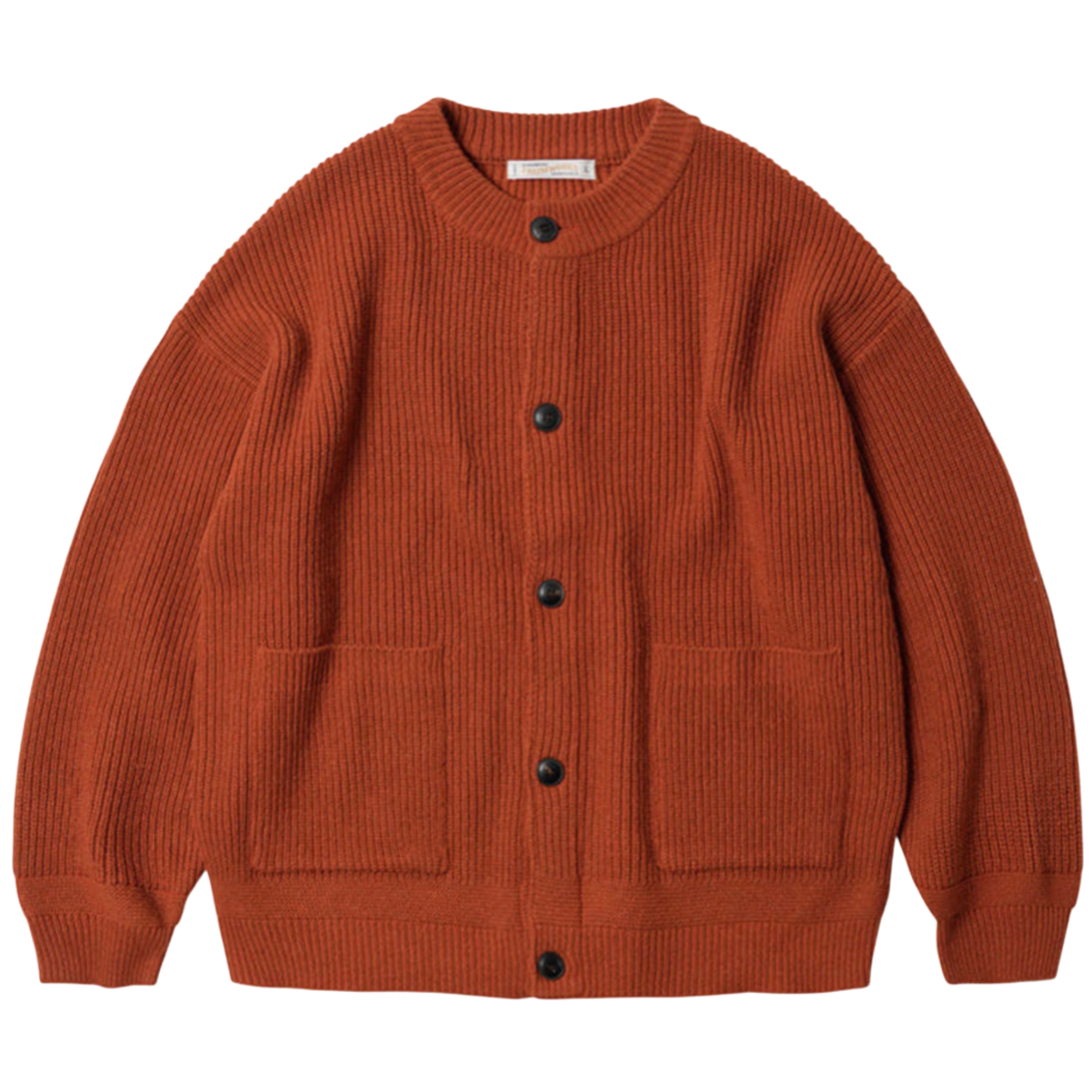 FRIZMWORKS Heavy Wool Round Cardigan Brick
