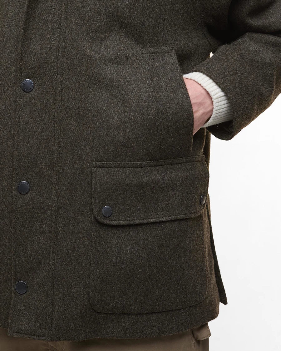 BARBOUR Modified Bedale Wool Jacket Olive