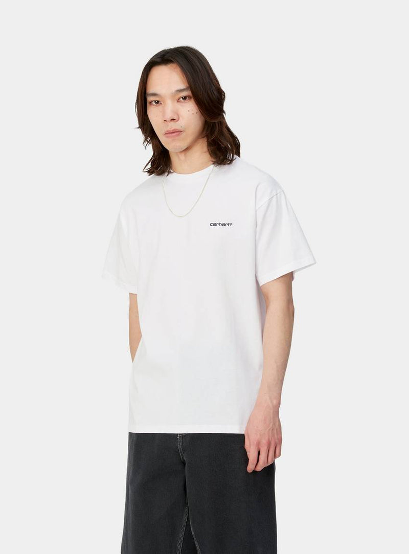 CARHARTT WIP S/S Script Embroidery T-Shirt White Black