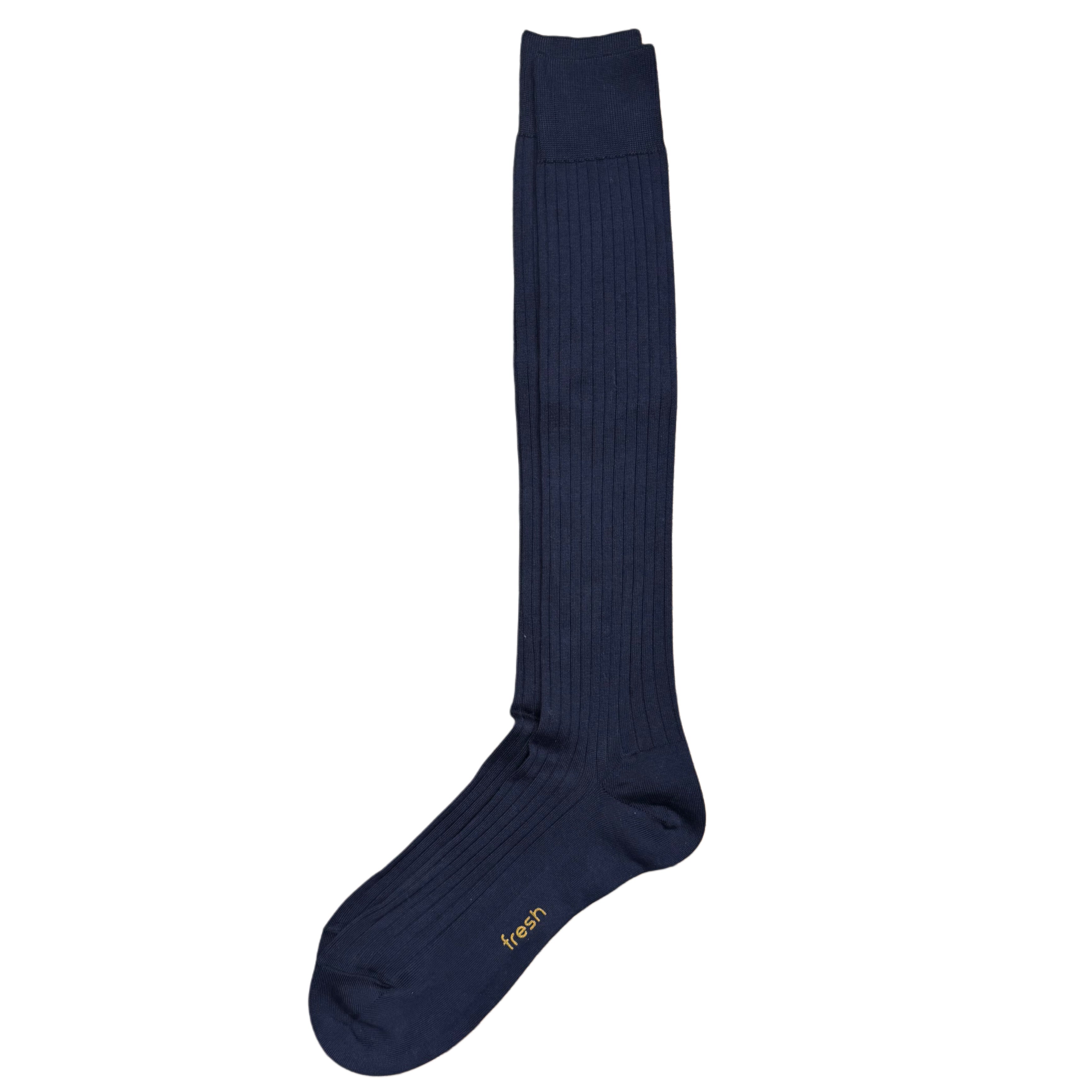 FRESH Cotton Over-the-Calf Lenghth Socks In Navy