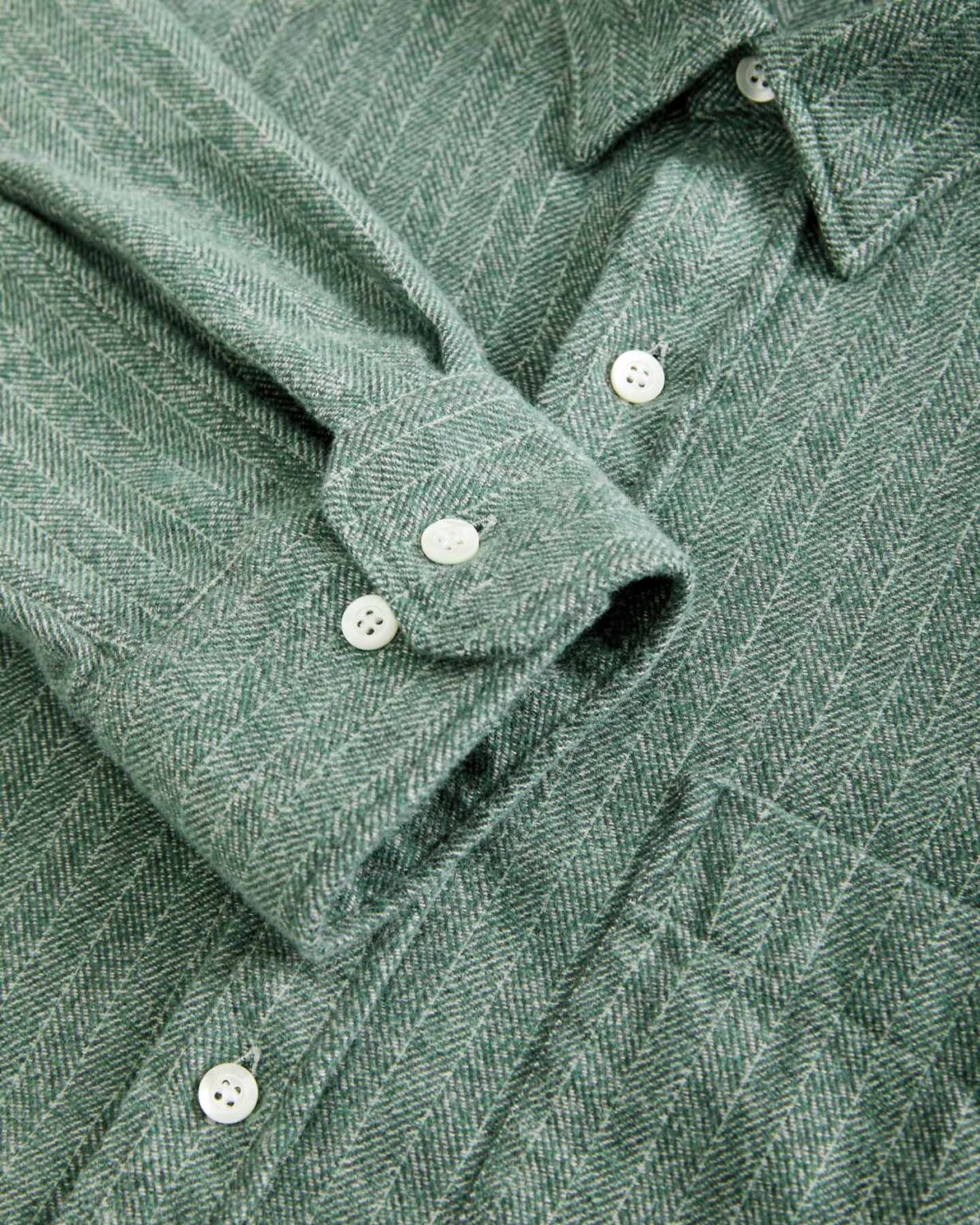 LA PAZ Mirra Shirt Green Herrigbone