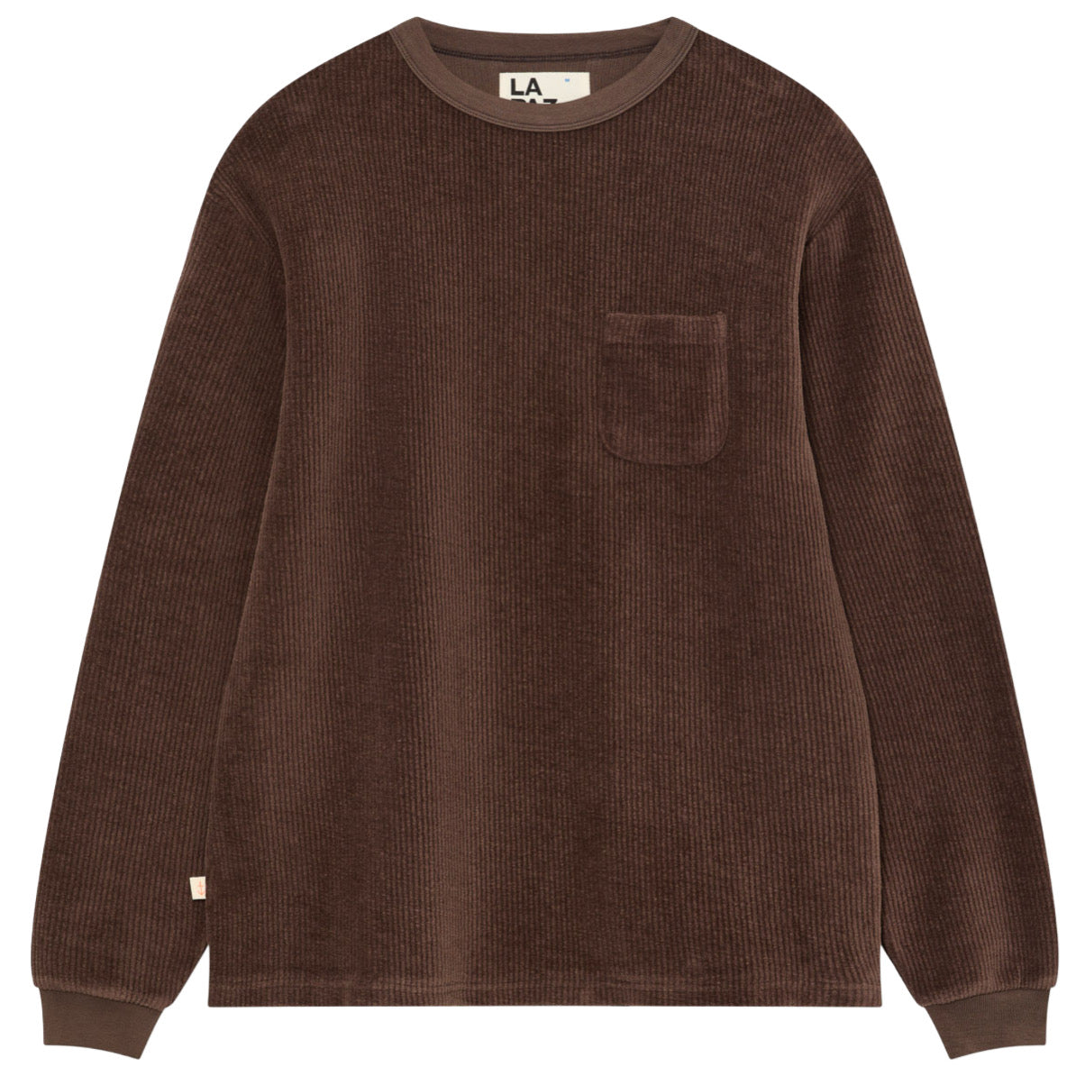 LA PAZ Duarte Ribbed Brown Long Sleeve Tee