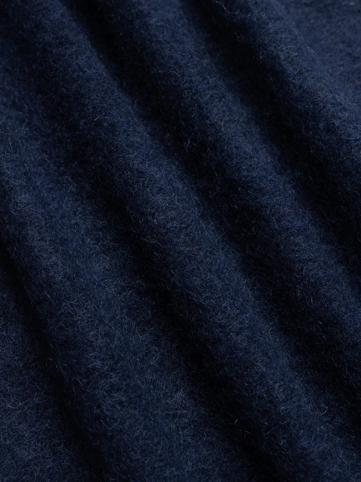 KESTIN Muirfield Argyle Cardigan in Navy Brushed Mohair