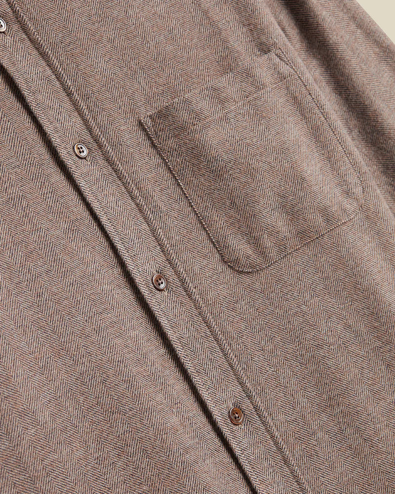 PORTUGUESE FLANNEL Espiga Brown Shirt