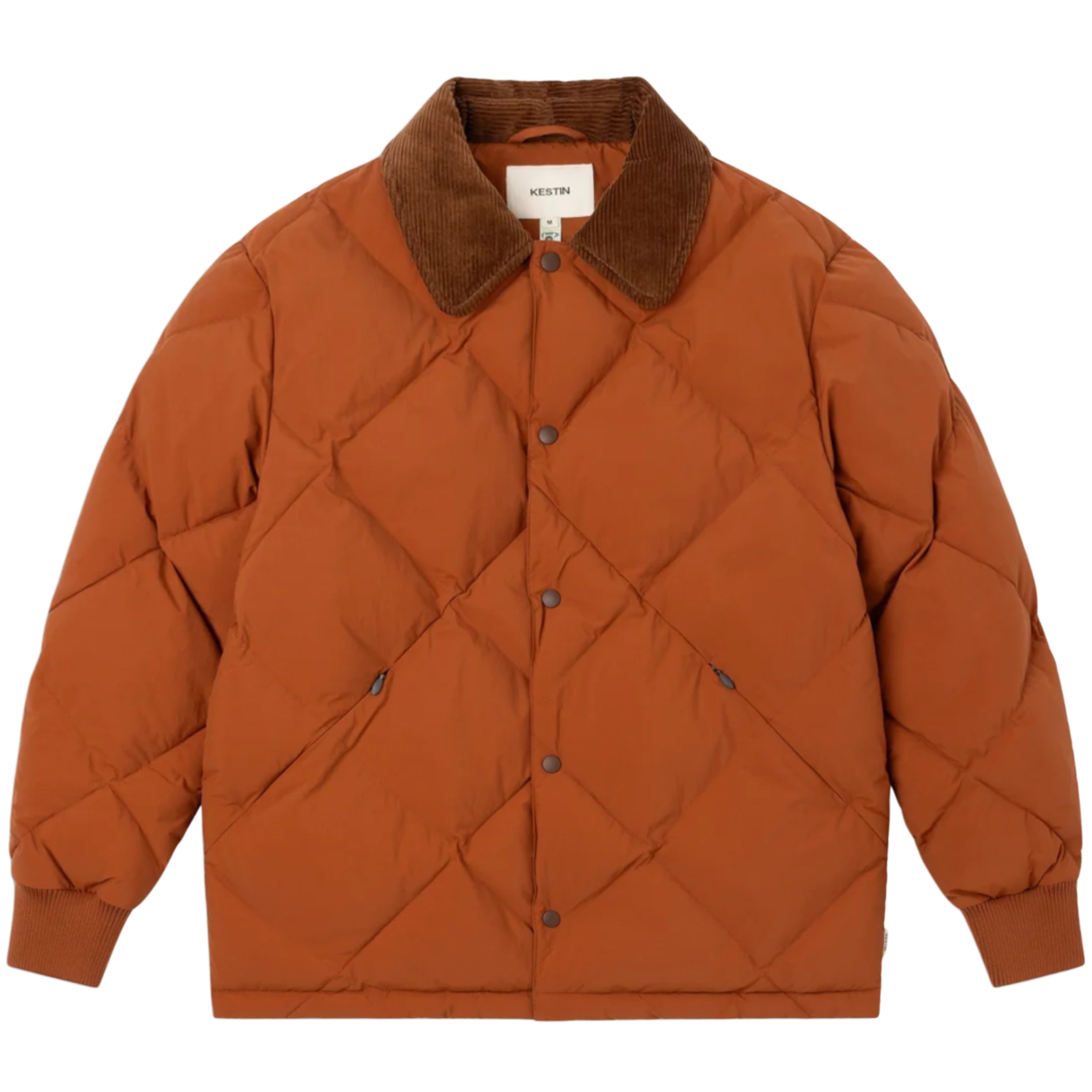 KESTIN Dunbar Jacket in Rust Orange Recycled Nylon