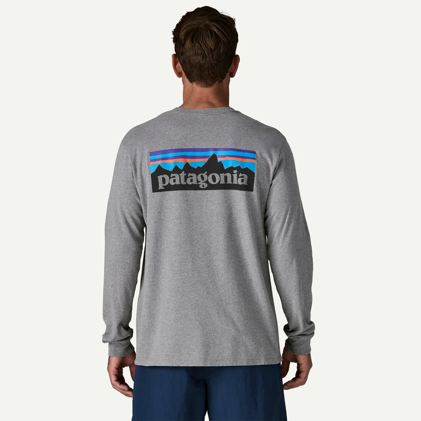 PATAGONIA Tee-shirt P-6 Logo Responsibili-Tee® à manches longues pour homme, coloris Gravel Heather