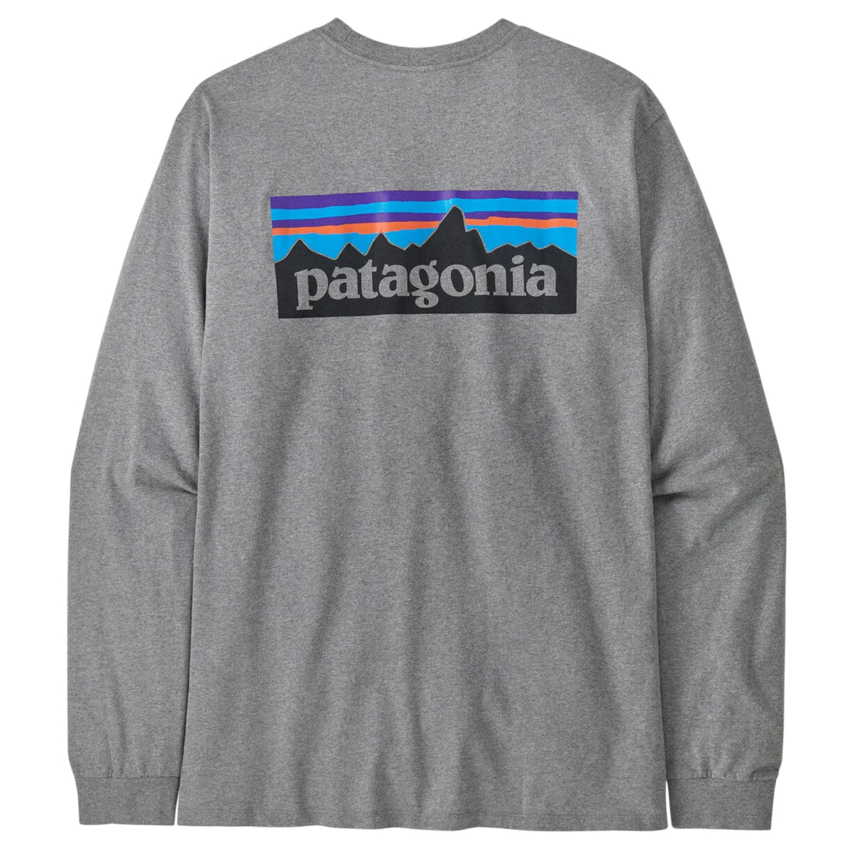 PATAGONIA Tee-shirt P-6 Logo Responsibili-Tee® à manches longues pour homme, coloris Gravel Heather