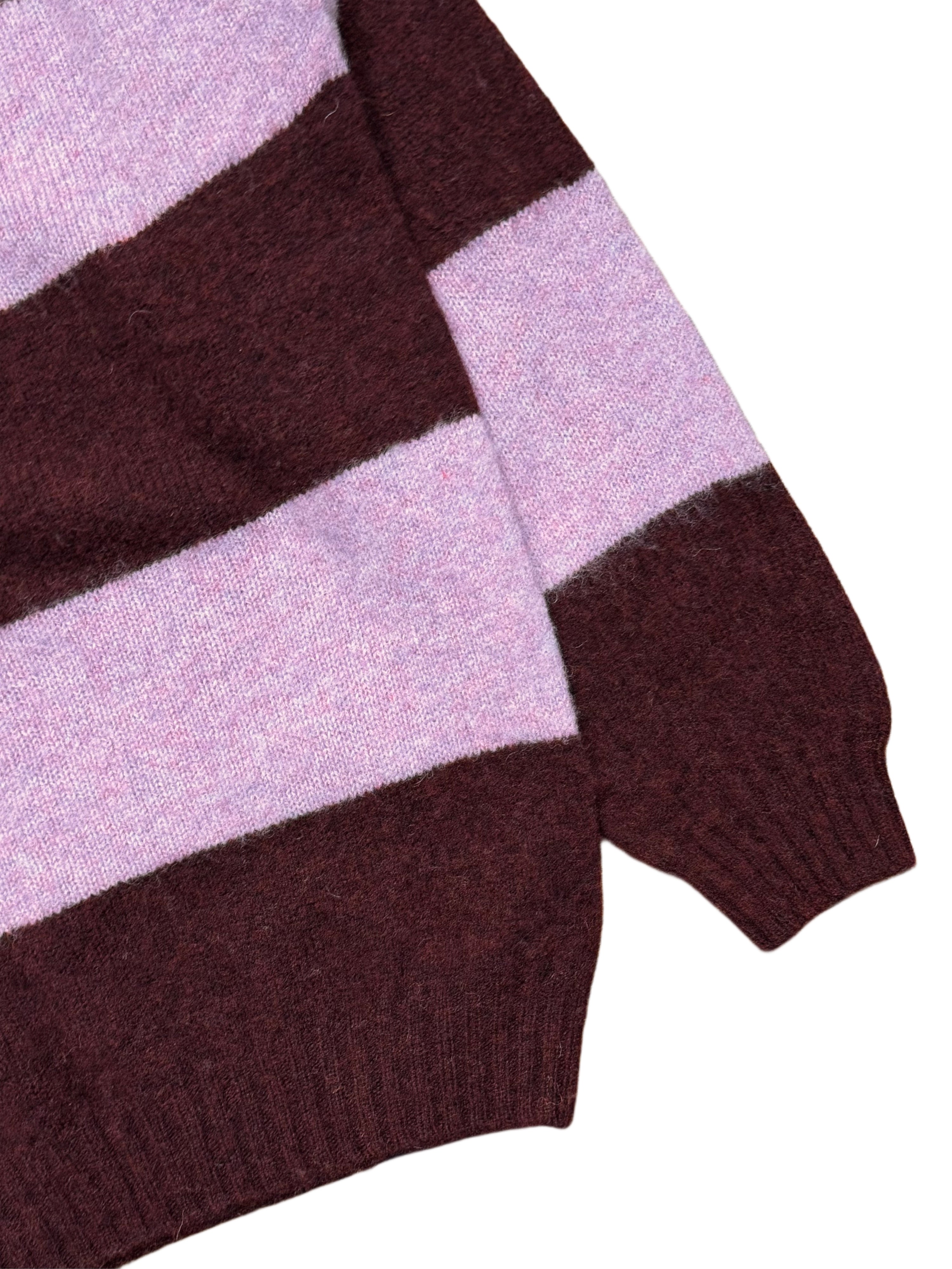 Maglione FRESH Sean in lana scozzese Shaggy in blocchi di colore Wizard Heather Rose