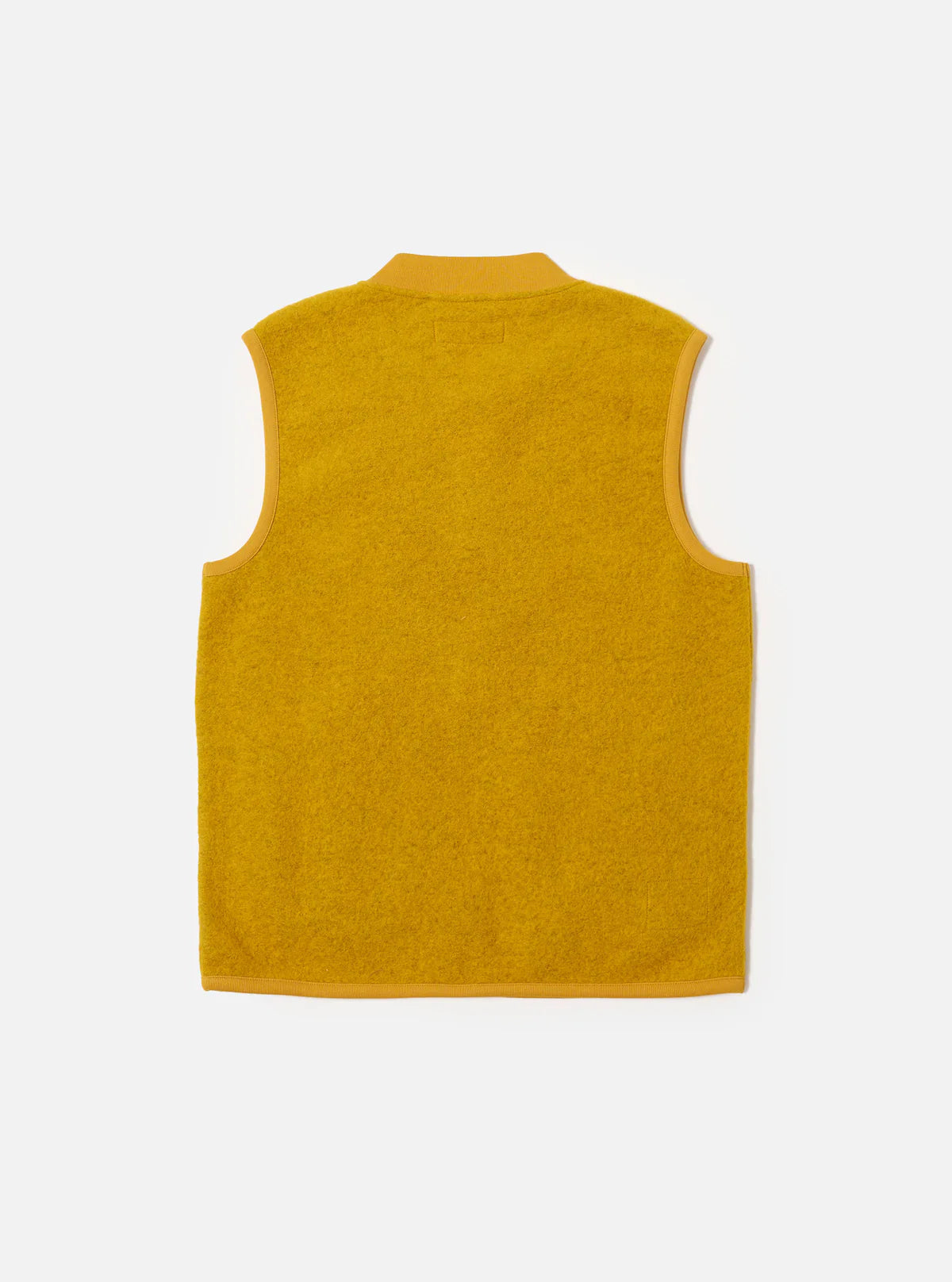 UNIVERSAL WORKS Yellow Wool Fleece Zip Waistcoat
