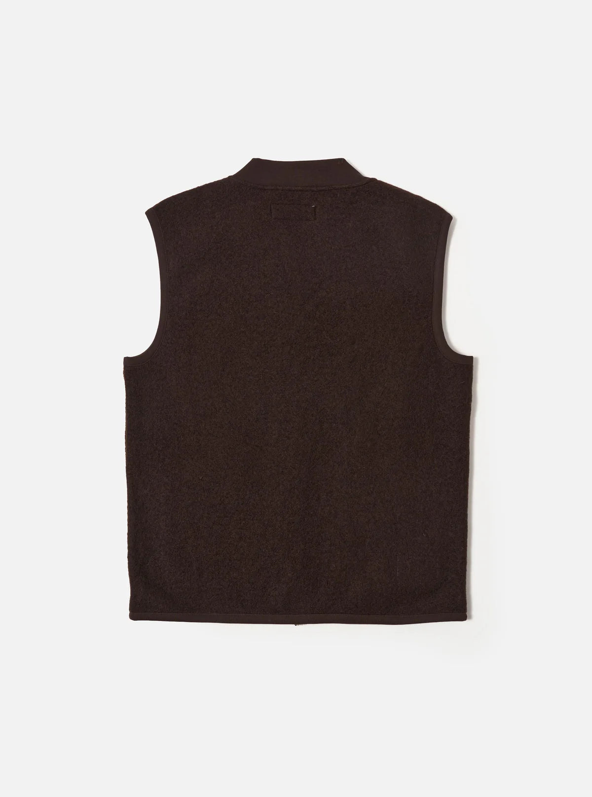 UNIVERSAL WORKS Brown Wool Fleece Zip Waistcoat