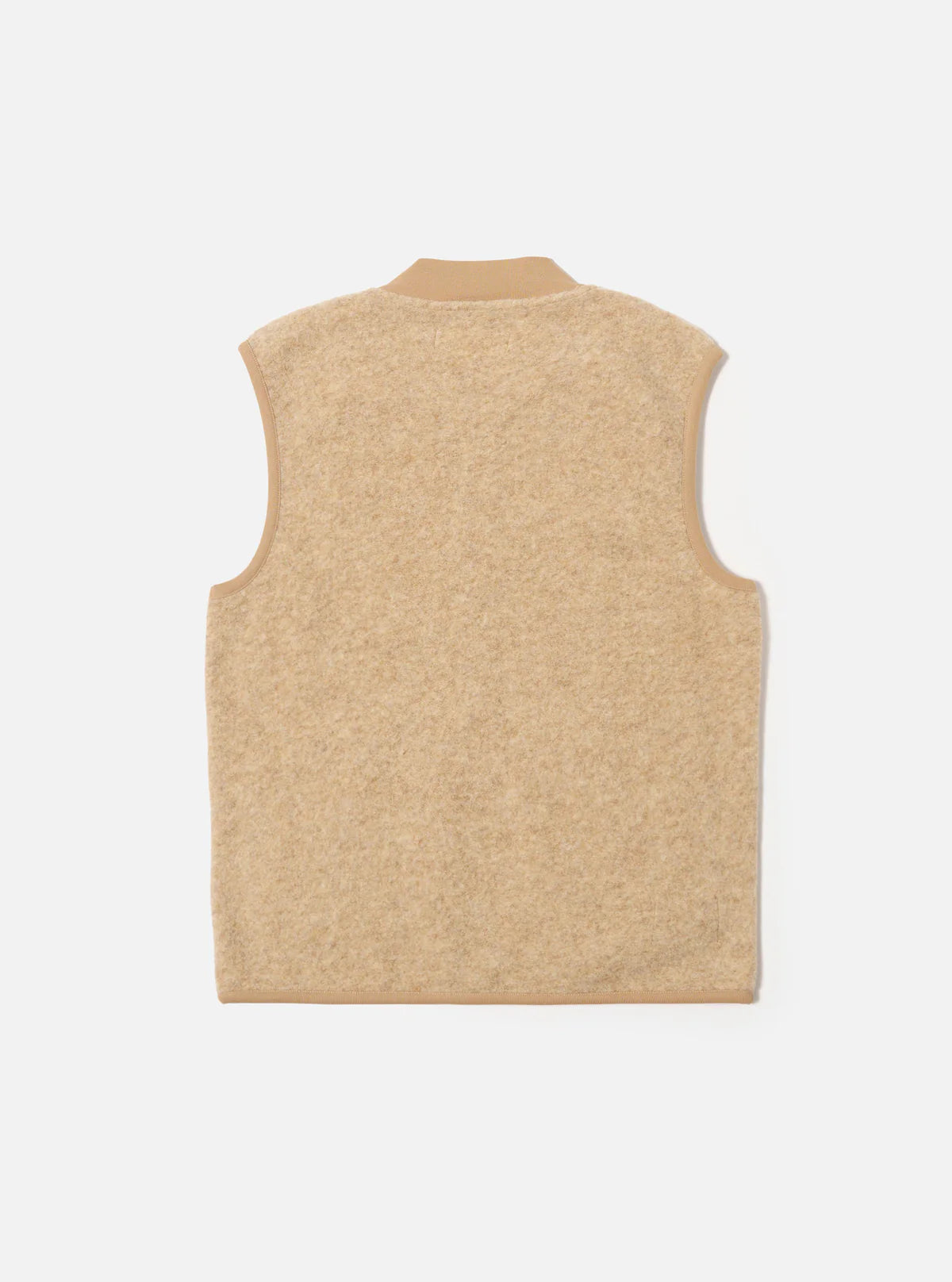 UNIVERSAL WORKS Fawn Wool Fleece Zip Waistcoat