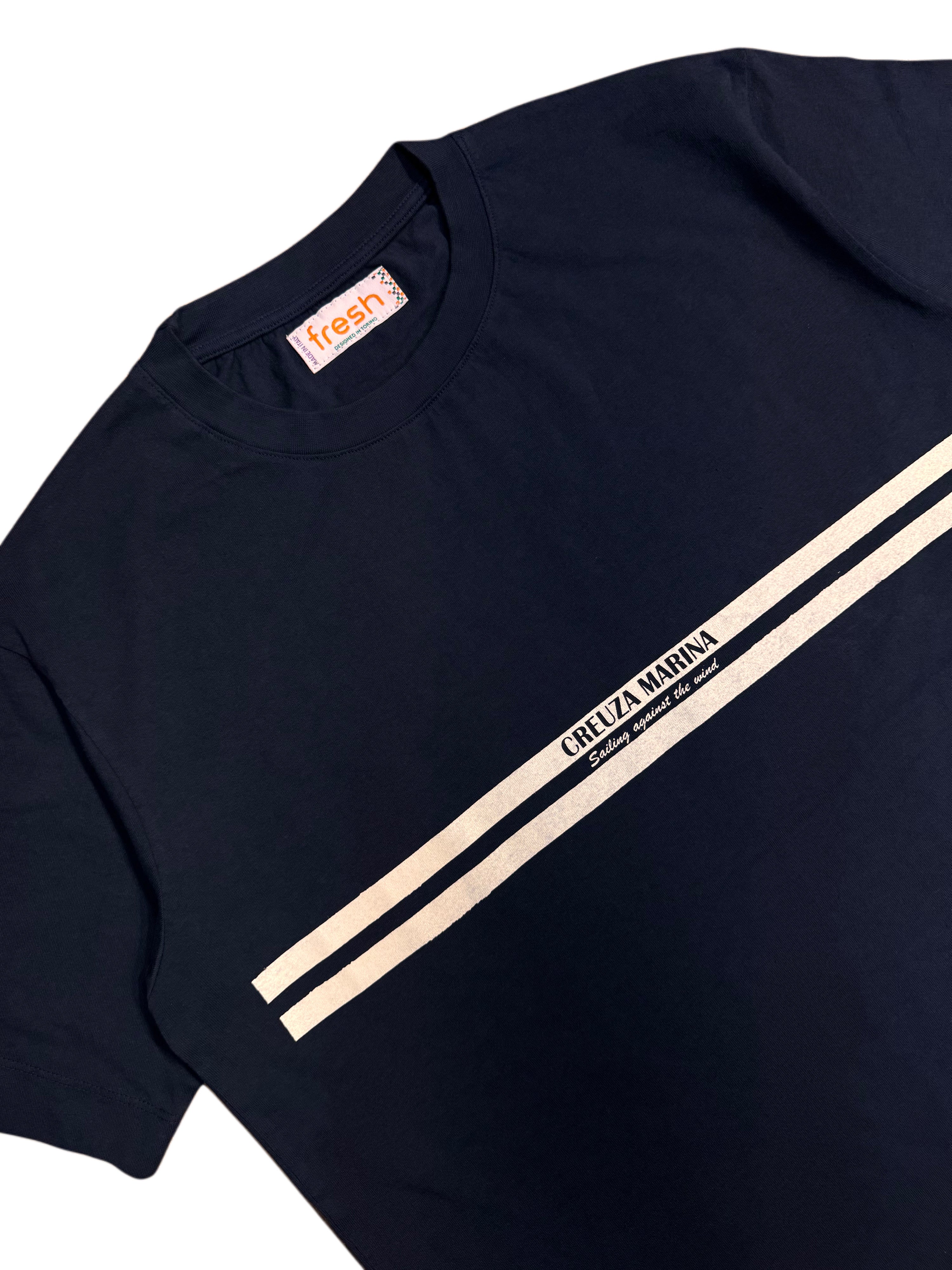 FRESH Creuza Marina Cotton Tee in Navy