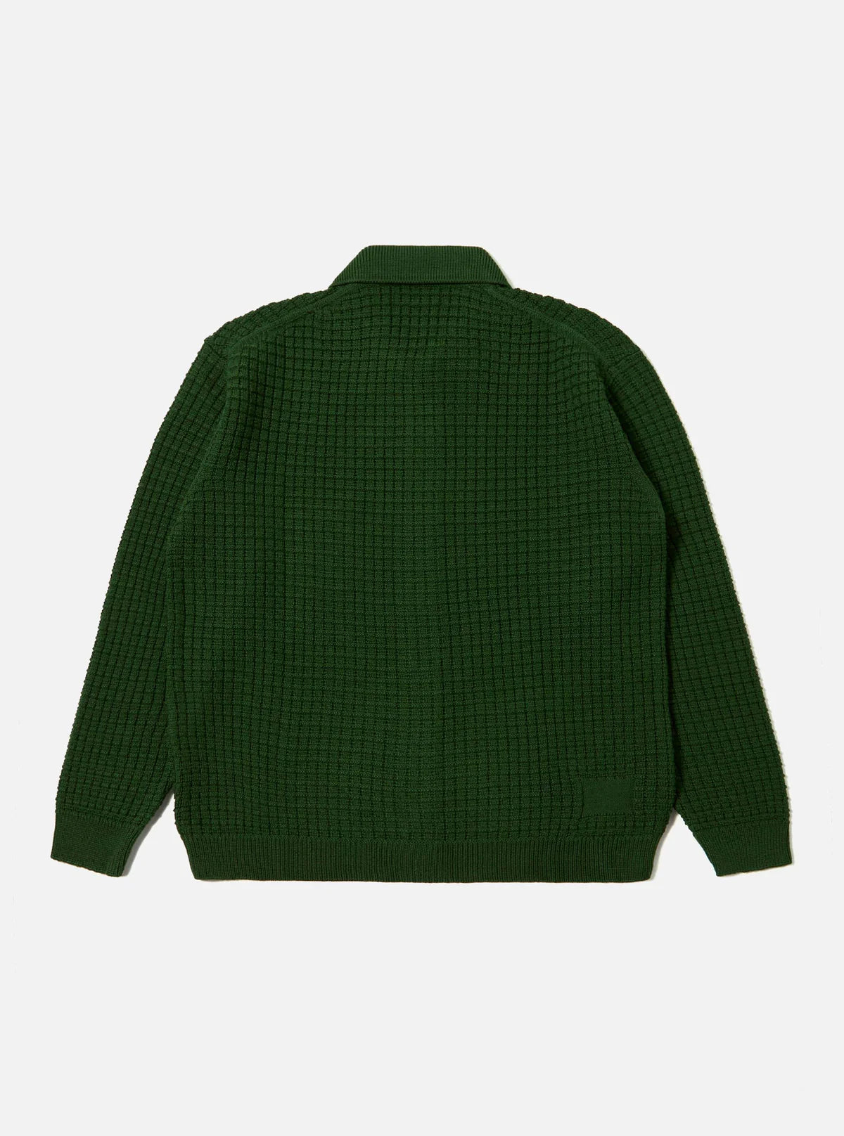 UNIVERSAL WORKS Green Textured Merino Knit Charlie Cardigan