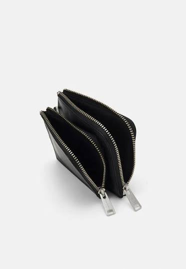 CARHARTT WIP Double Vegas Zip Wallet Black Silver