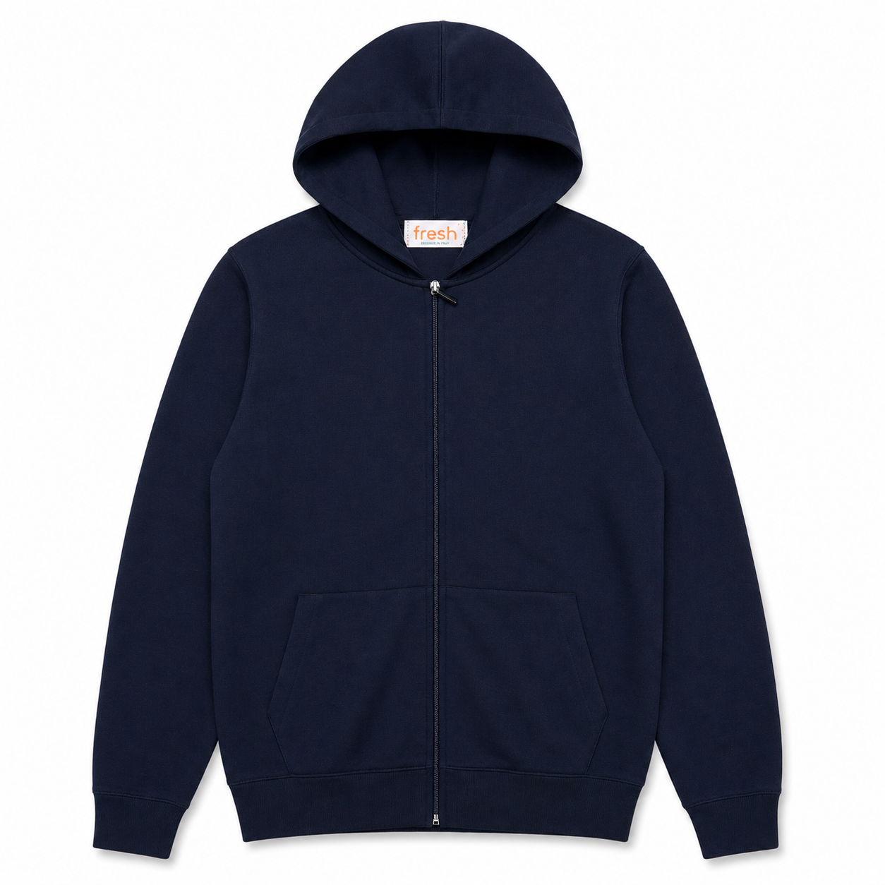 FRESH Navy Cotton Hooded Sweatshirt