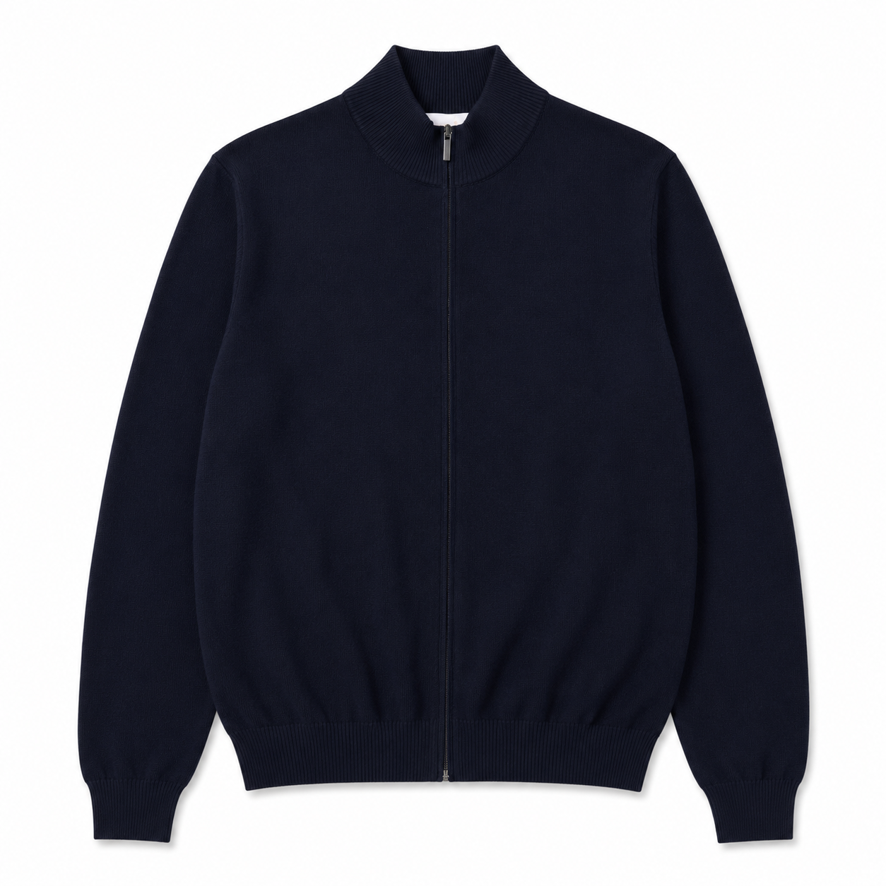 FRESH Navy Cotton Full-Zip Track Jacket