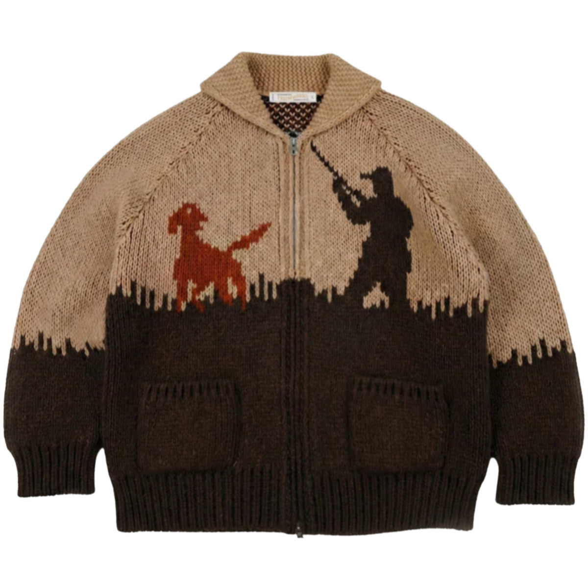 FRIZMWORKS Hunter Heavy Cowichan Jacket Choco Brown