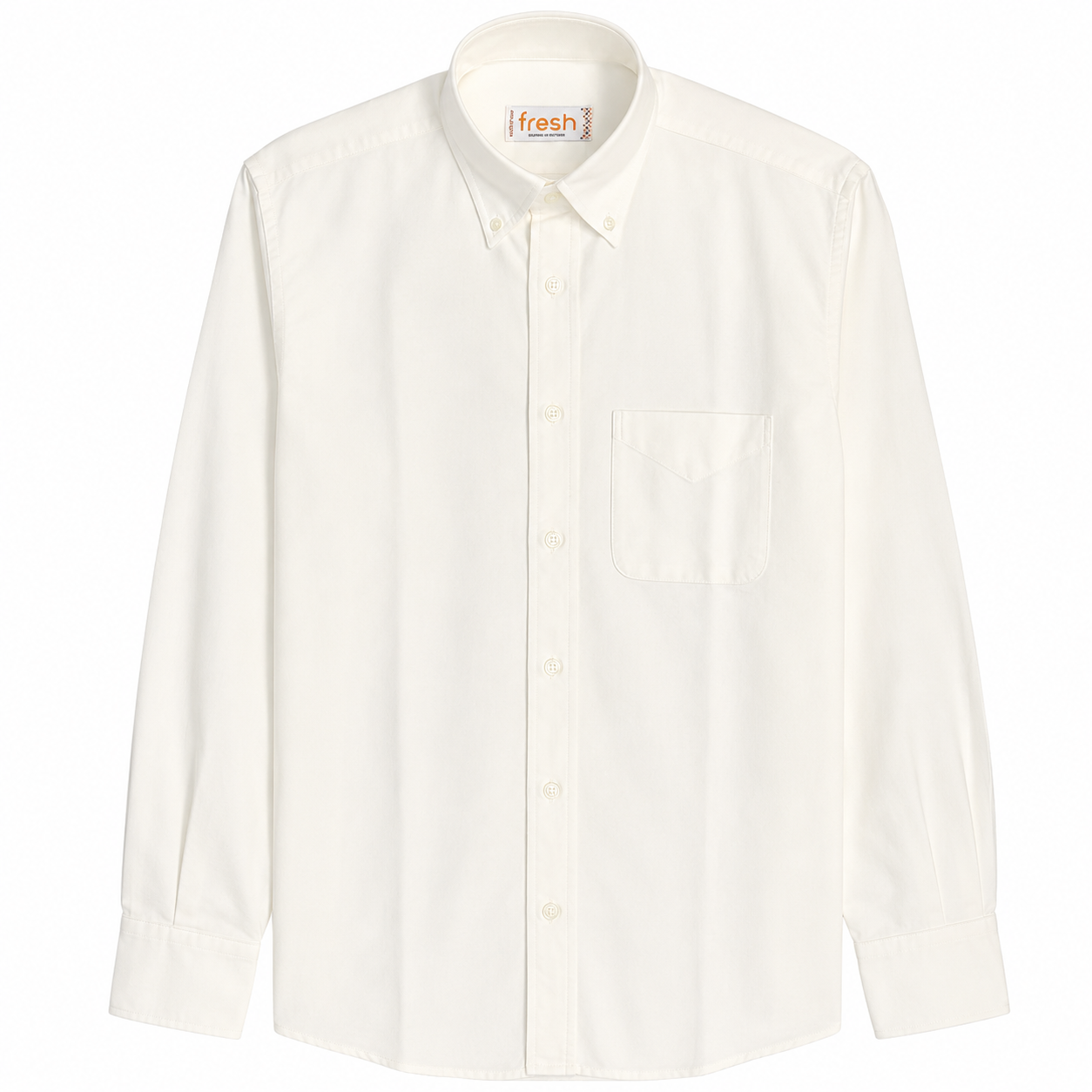 FRESH Natural Oxford Cotton Button Down Shirt