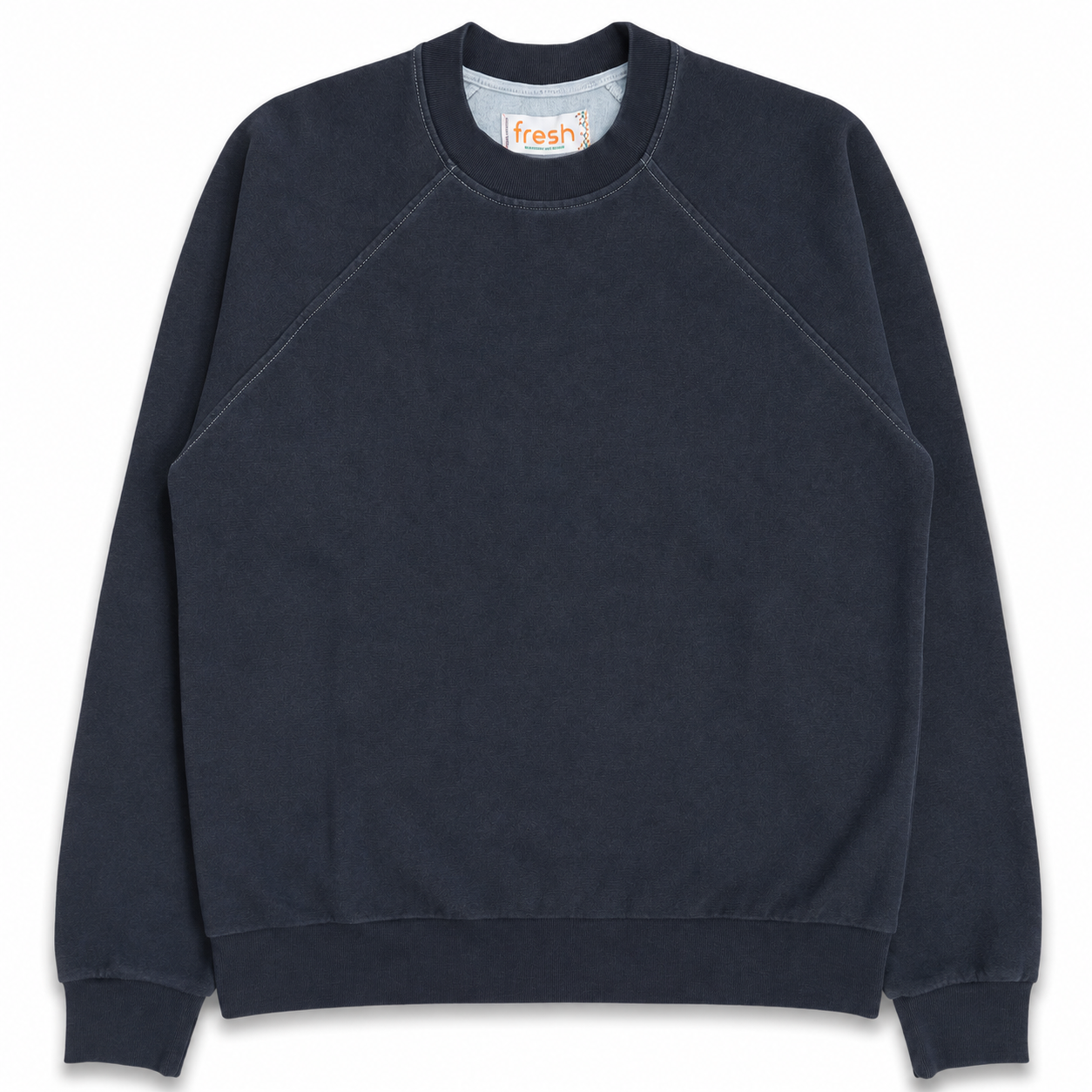 SWEATSHIRT FRESH Billie en coton plaqué bleu nuit